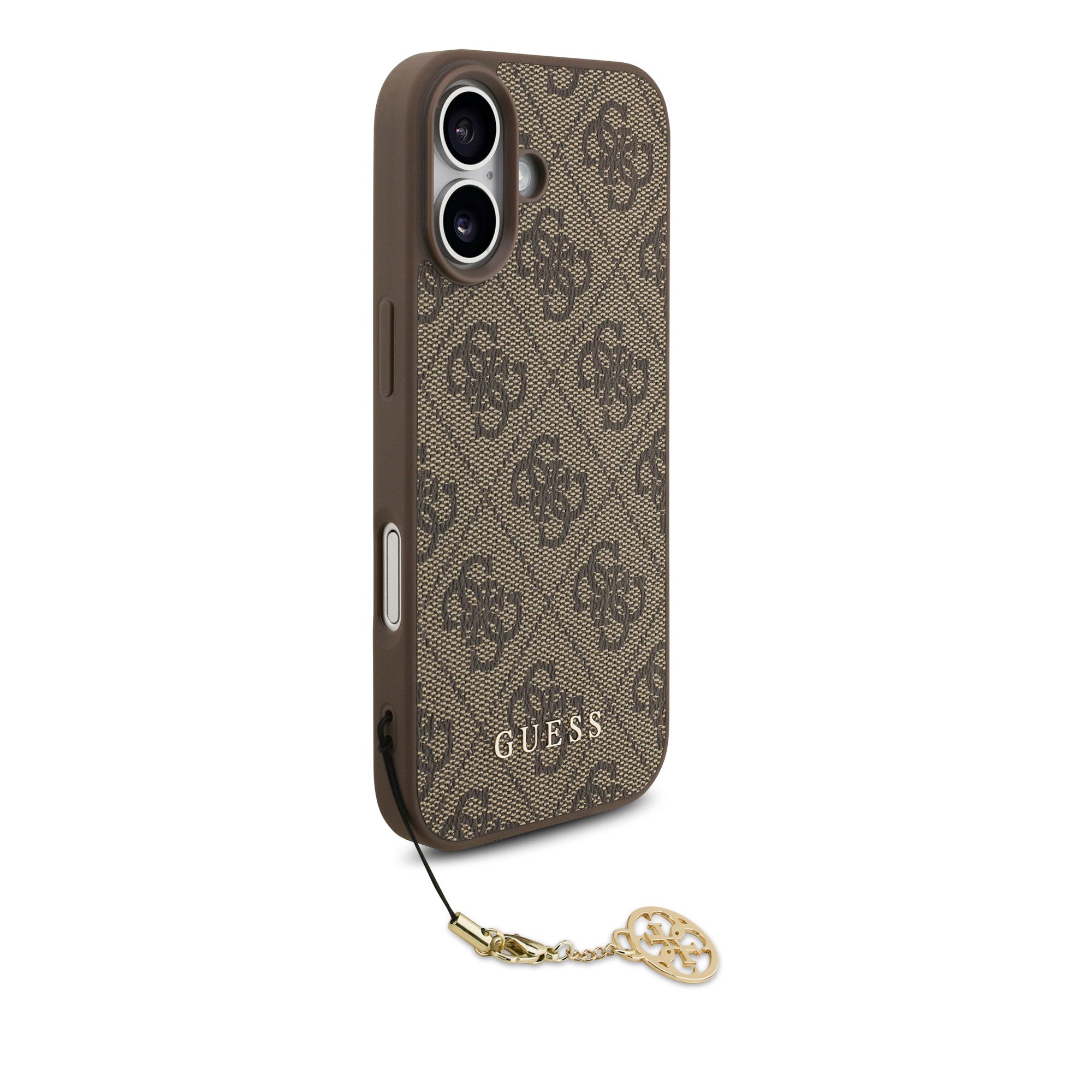 Guess Handyhülle GUESS Case für iPhone 17 Charm Anhänger Handyhülle Cover Braun – Bild 3 von 4