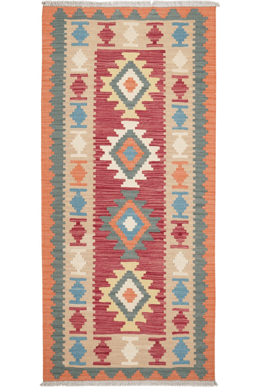 Looma Teppich Kelim Gashgai 195x89cm, rechteckig, Höhe: 5 mm, Gashgai, Schurwolle, Unikat