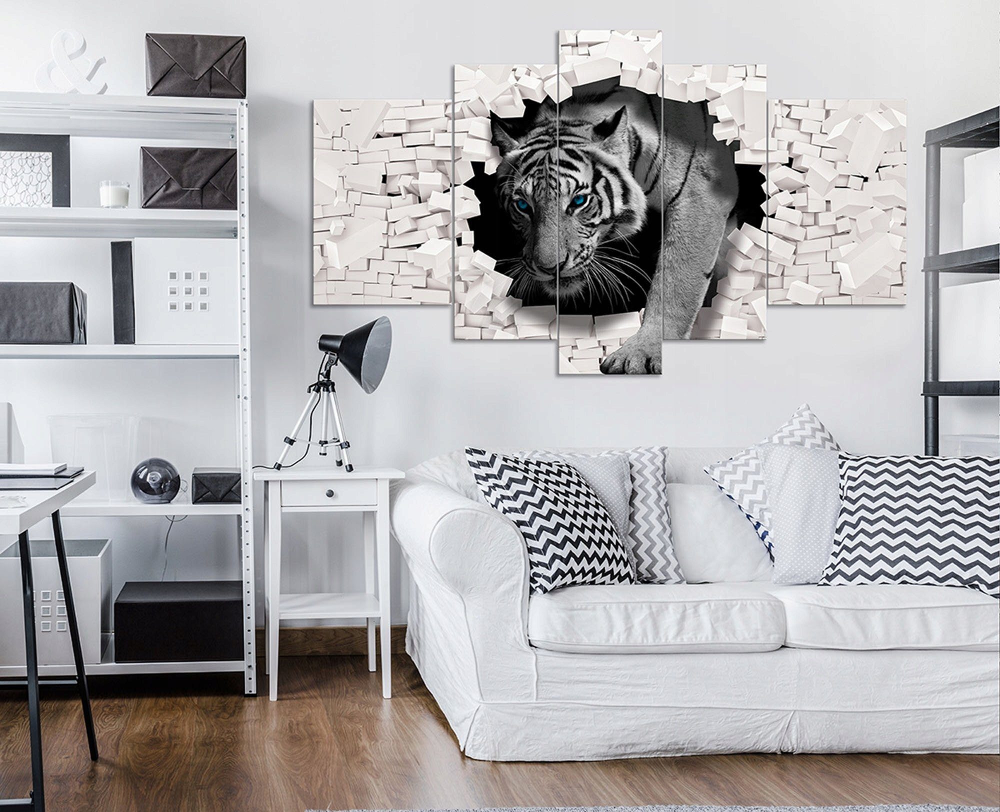 Wallarena Leinwandbild Abstrakt Tiger Wandbilder 170x100 günstig online kaufen