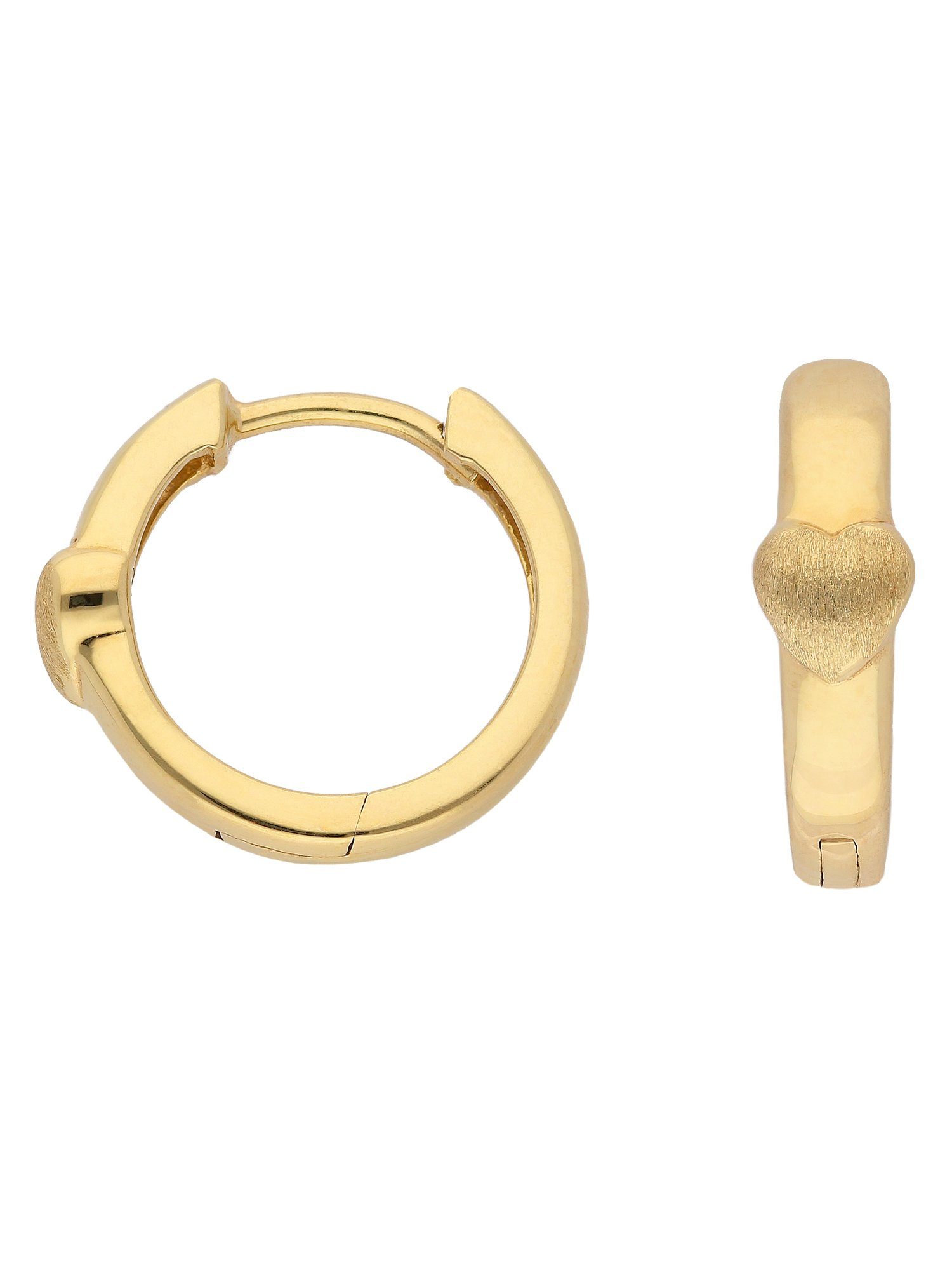 Adelia´s Paar Ohrhänger »1 Paar 333 Gold Ohrringe / Creolen Herz Ø 14 mm«, 333  Gold Goldschmuck für Damen online kaufen | OTTO