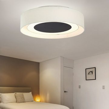 etc-shop LED Deckenleuchte, LED-Leuchtmittel fest verbaut, Warmweiß, LED Deckenleuchte Deckenleuchten Wohnzimmer Deckenlampe in runder Form
