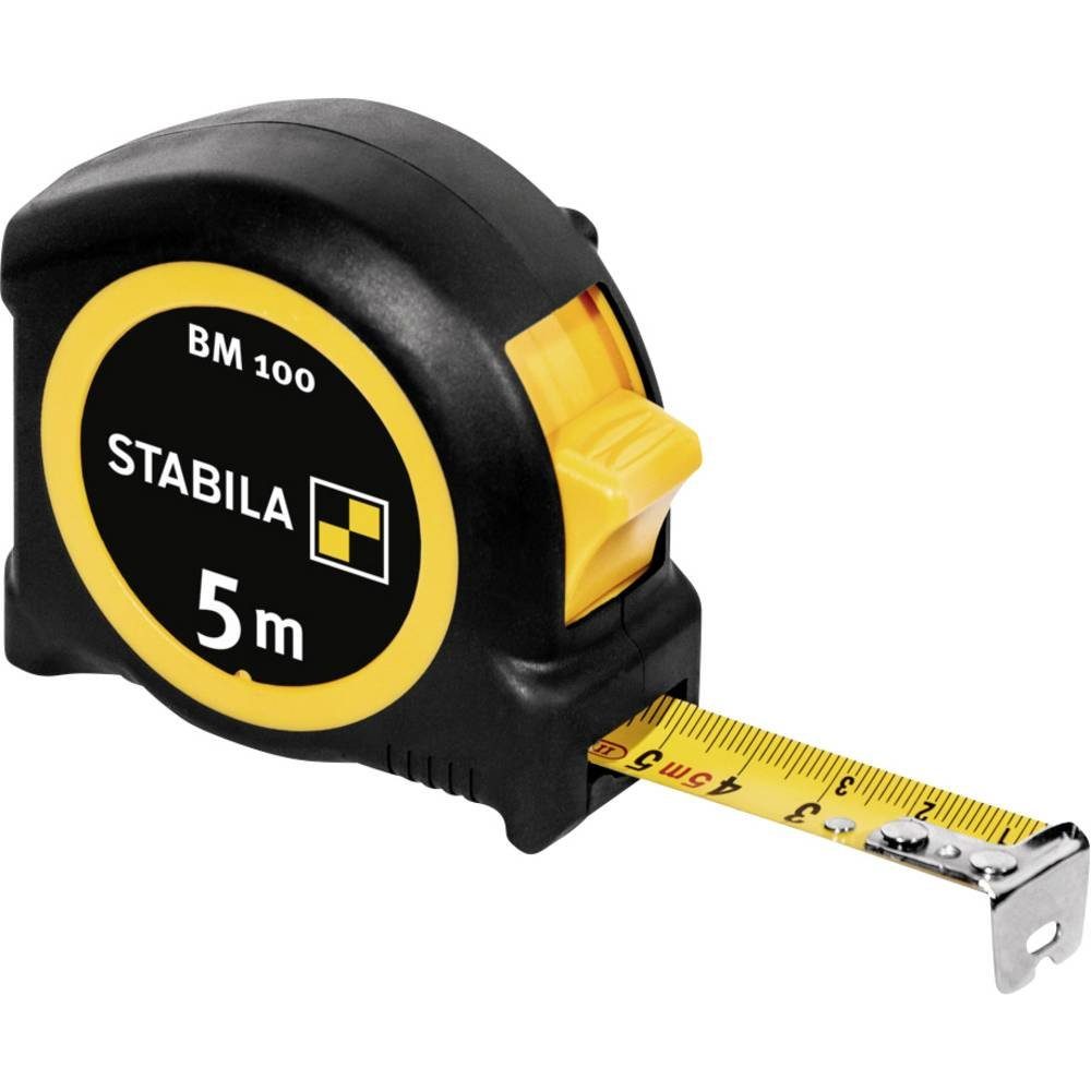Stabila Maßband Taschenbandmaß BM 100, 5 m, metrische Skala 19568