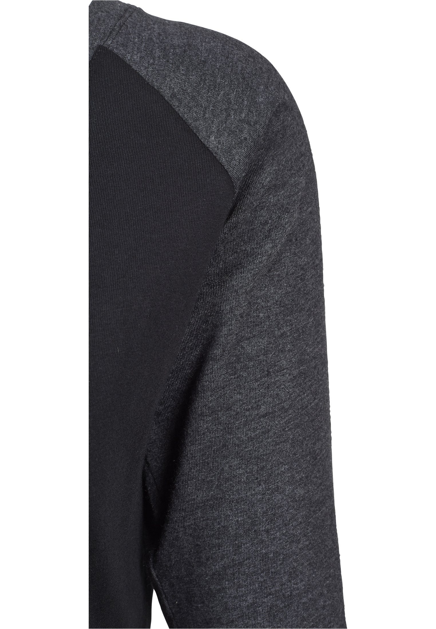 URBAN CLASSICS Kurzarmshirt Damen Ladies Contrast (1-tlg) 3/4 Tee Raglan black/charcoal