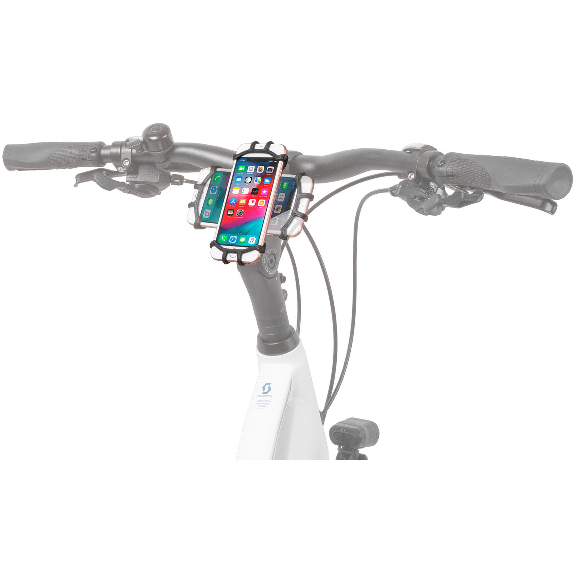 M-Wave Smartphone-Halterung Bike Mount Flex, (1-tlg., Smartphone Halterung Fahrrad Halter für mobile Endgeräte Handyhalter)