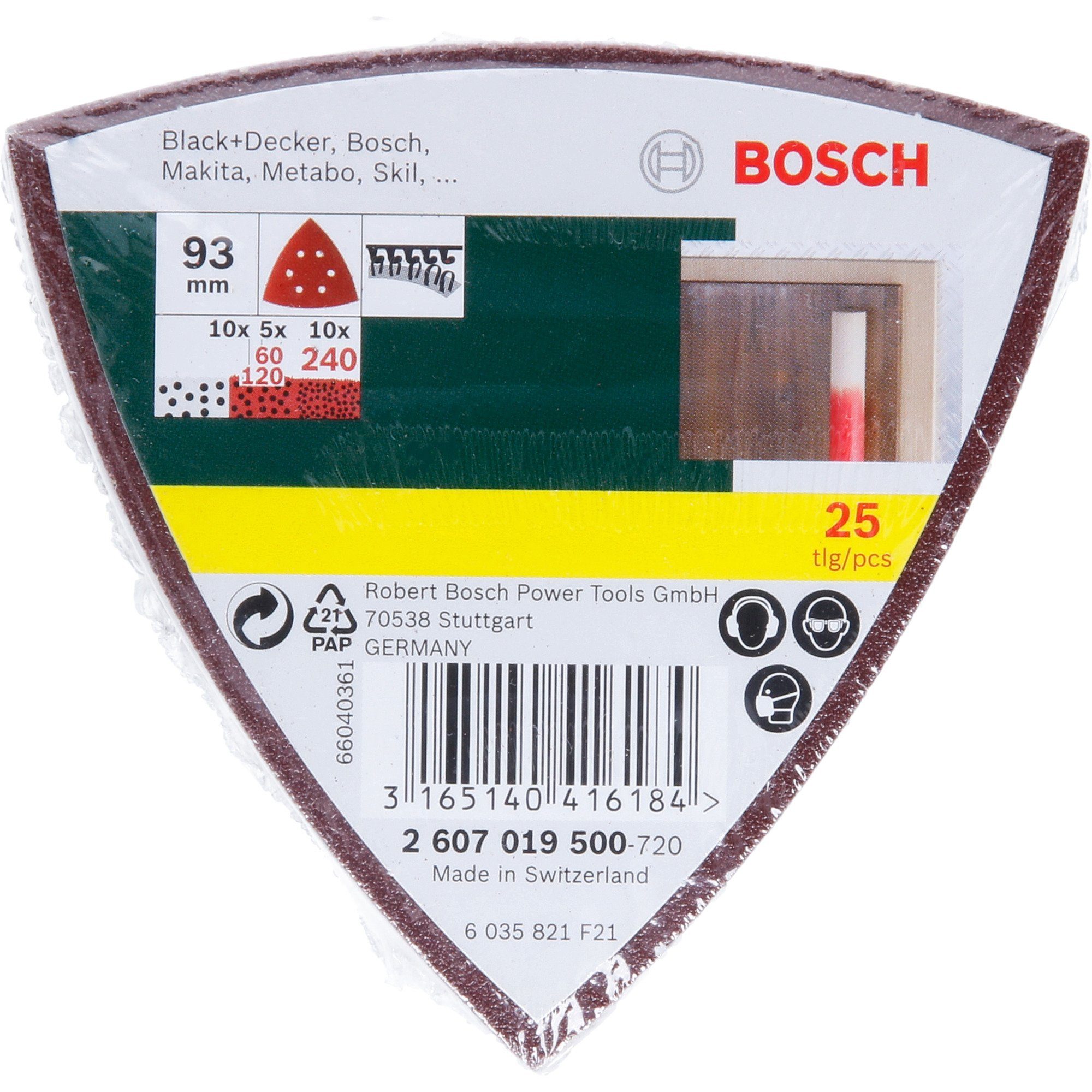 Bosch Bosch Heimwerken Schleifblatt-Set Garten Delta Accessories Schleifscheibe & BOSCH