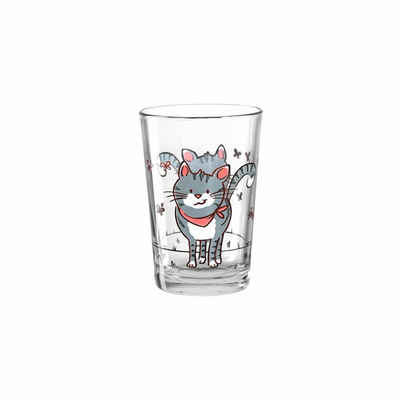 montana-Glas Becher :kids Katze, 210 ml, Kalk-Natron-Glas