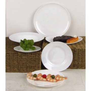 BURI Teller 12x Luminarc Geschirr Pizzateller ø 32cm Weiß Rund Tisch Küche Speisen