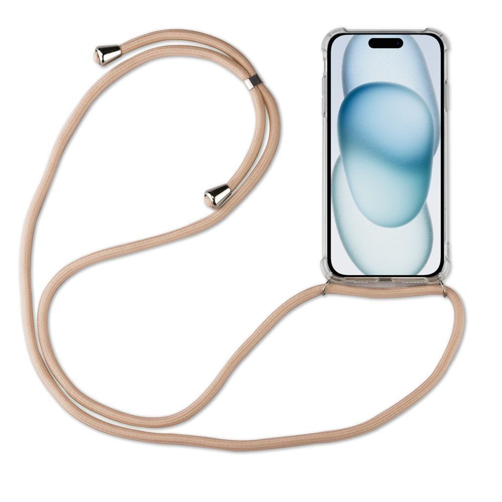 betterfon Handykette für Apple iPhone 15/ Pro/ Pro Max/ Plus Handyhülle mit Band & Kordel, Hände frei – mit Silikonhülle & Schnur für flexiblen Alltag