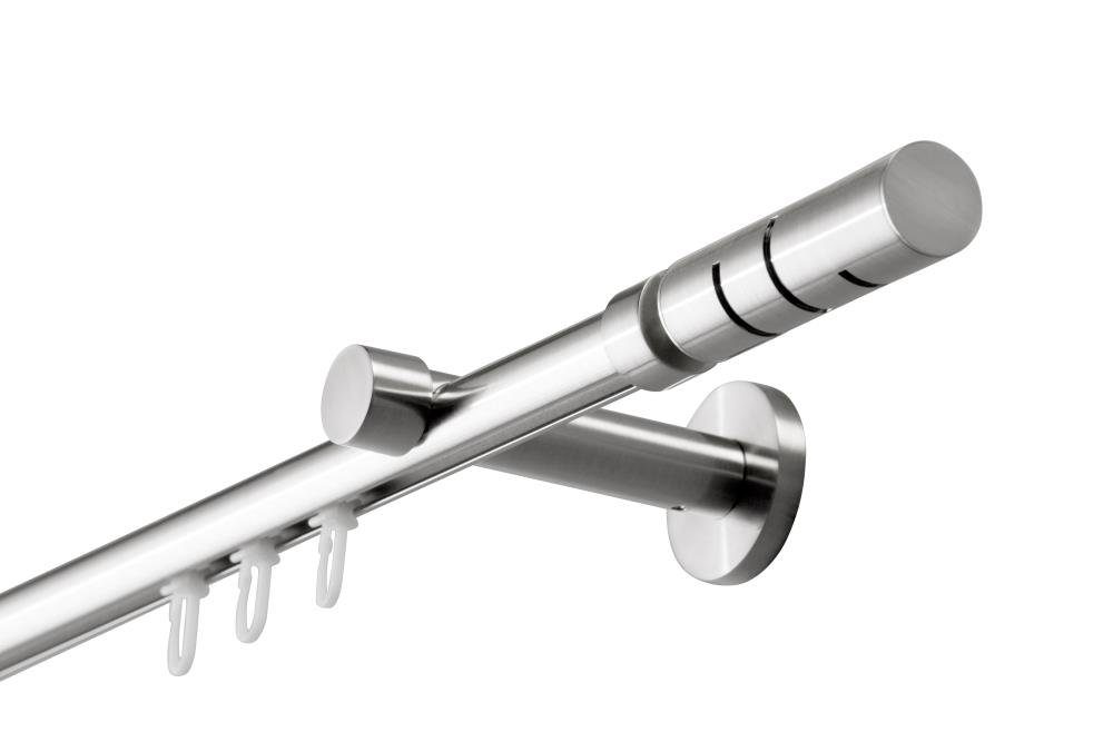 DécoProfi Innenlaufschiene Set, Edelstahloptik, mit Schraubkappenträger günstig online kaufen