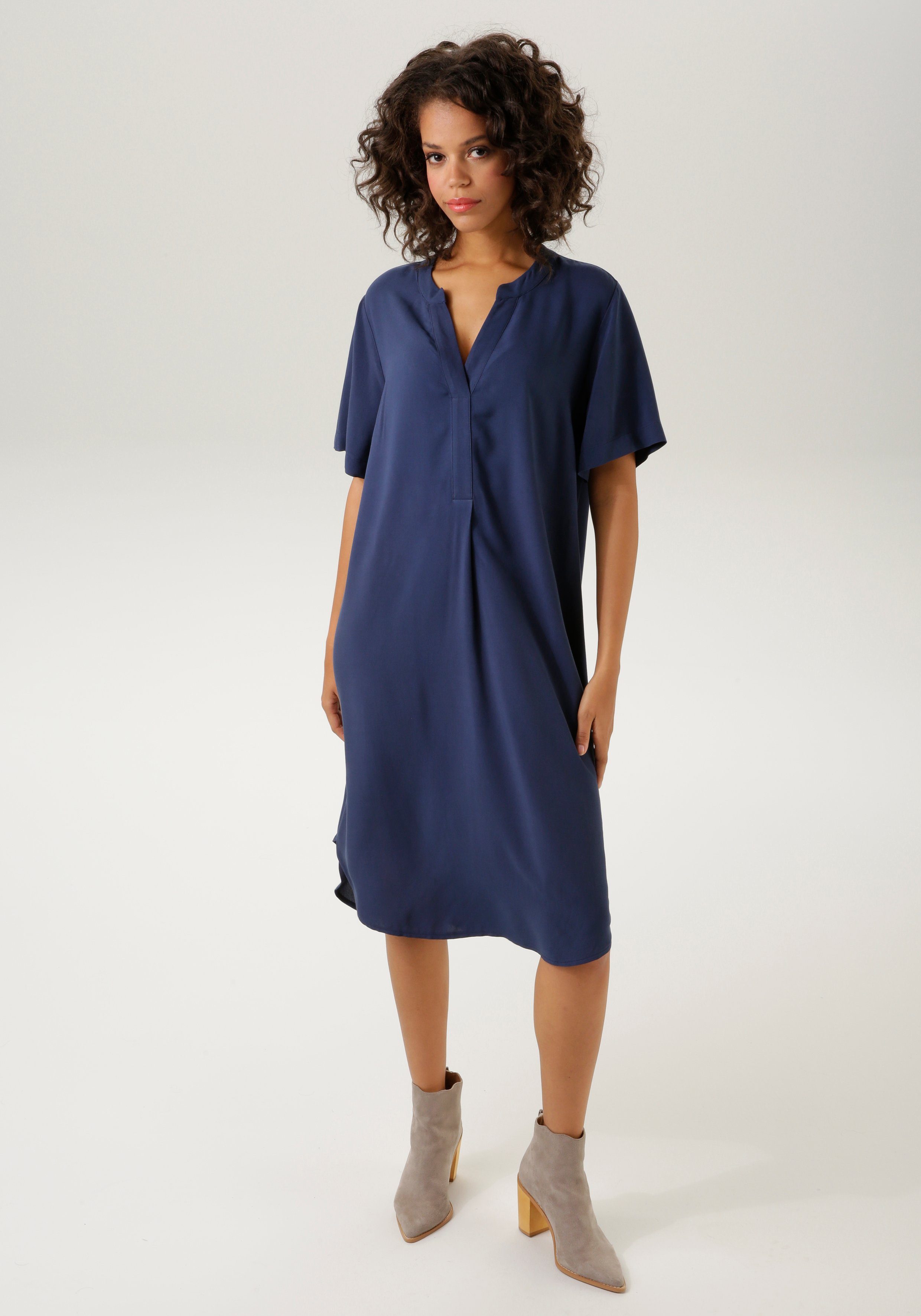 Blusenkleid KOLLEKTION in NEUE trendigen Aniston Farben CASUAL -