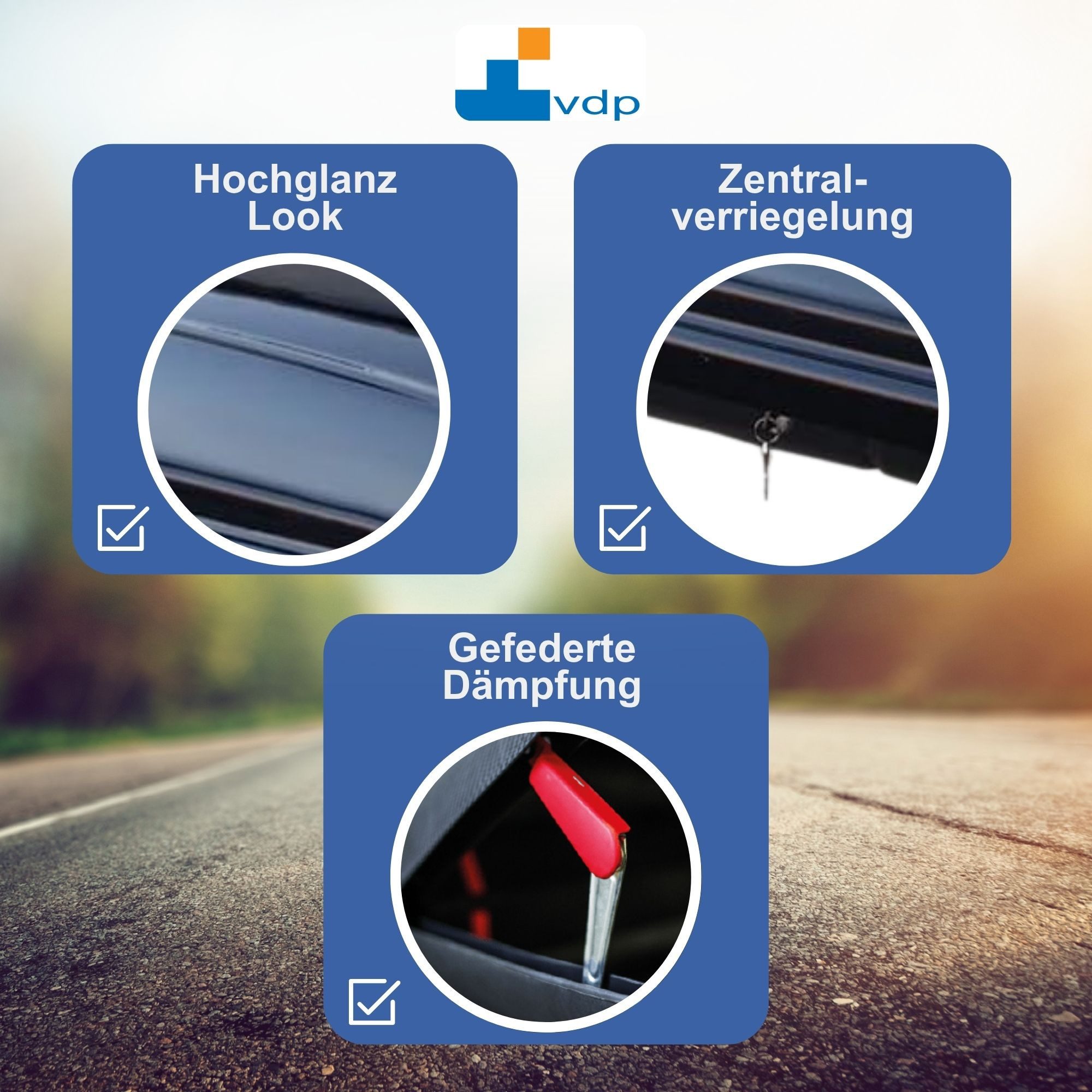 VDP Dachbox, (Passend für Volvo V50 (5Türer) 2004-2012)