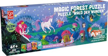 Hape Puzzle Wald der Wunder, 200 Puzzleteile, leuchtet im Dunkeln