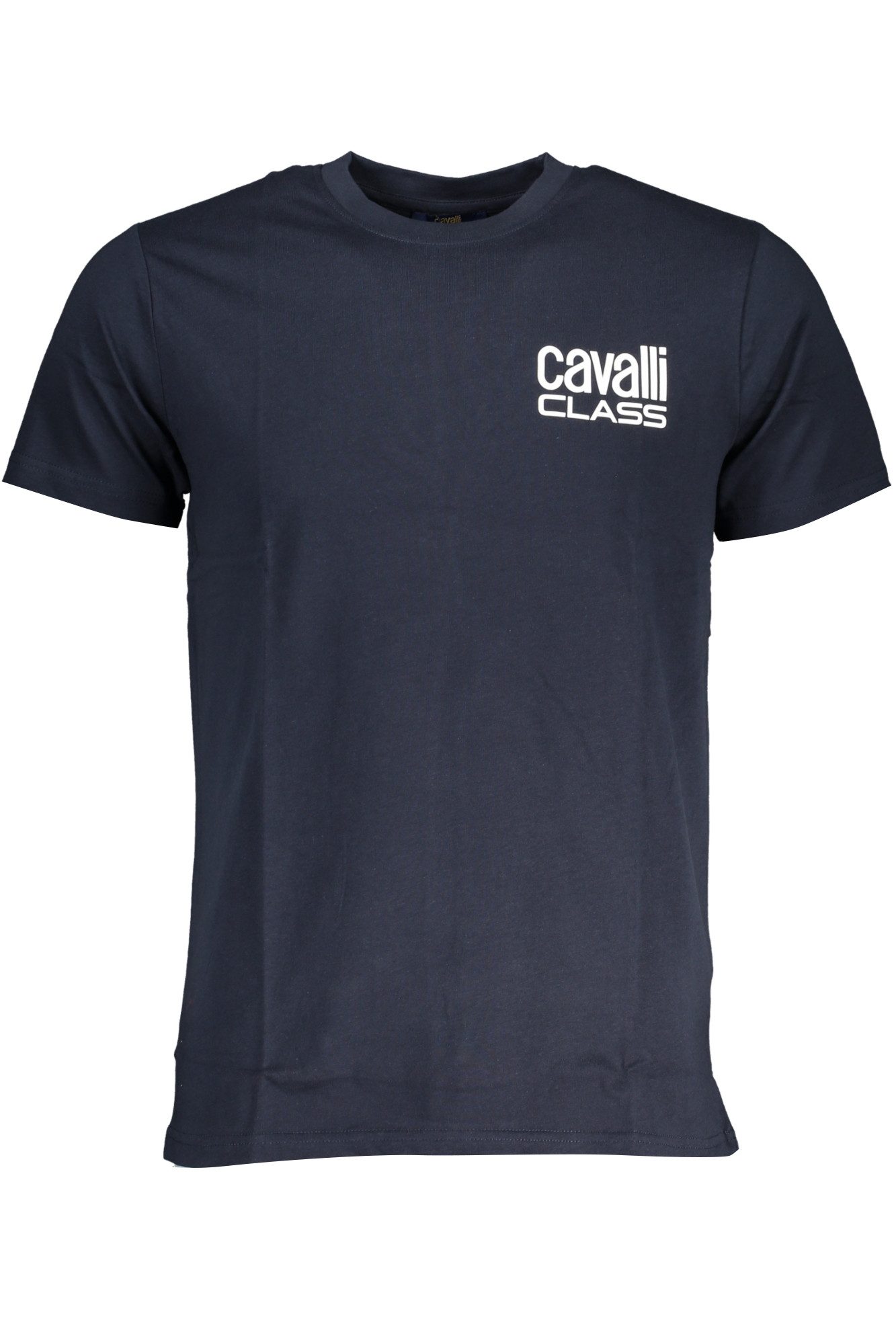 Cavalli Class T-Shirt Herren Kurzarm T-Shirt Blau mit Rundhals und