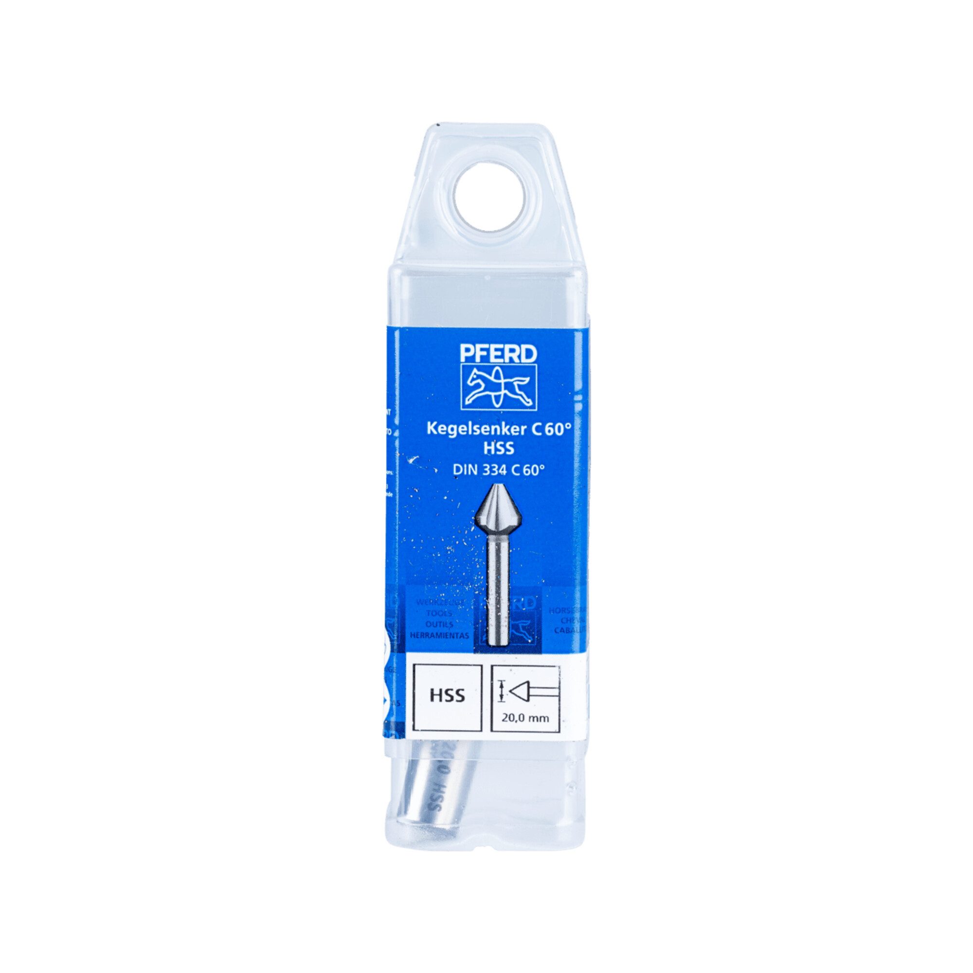 Pferd Kegelsenker PFERD TOOLS HSS Kegel-und Entgratsenker 60° Ø 20mm Schaft-Ø 10mm DIN 3