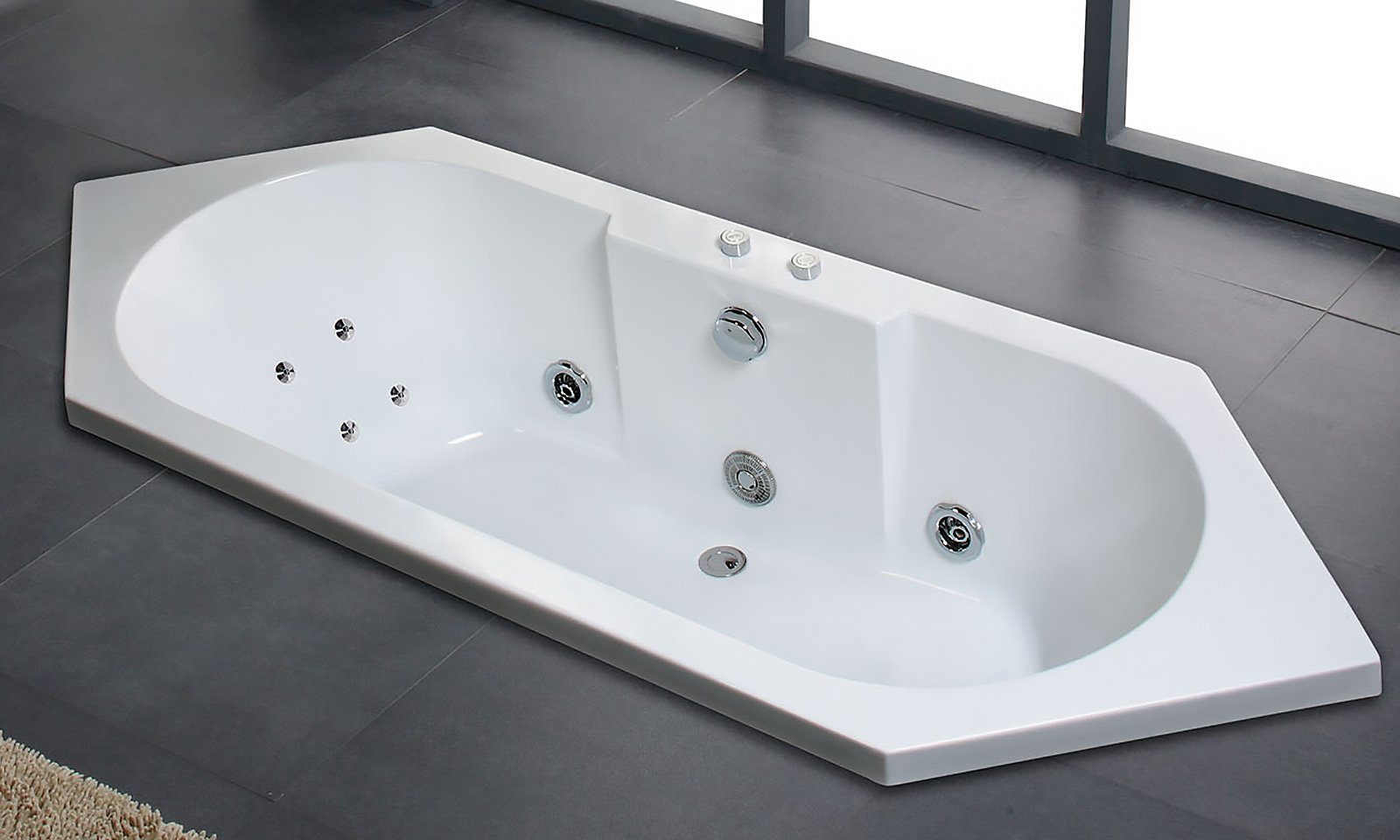 Thumbnail - Jet-Line Whirlpool-Badewanne Whirlpool VILLA MEDICI 209 x 80.5 cm weiss