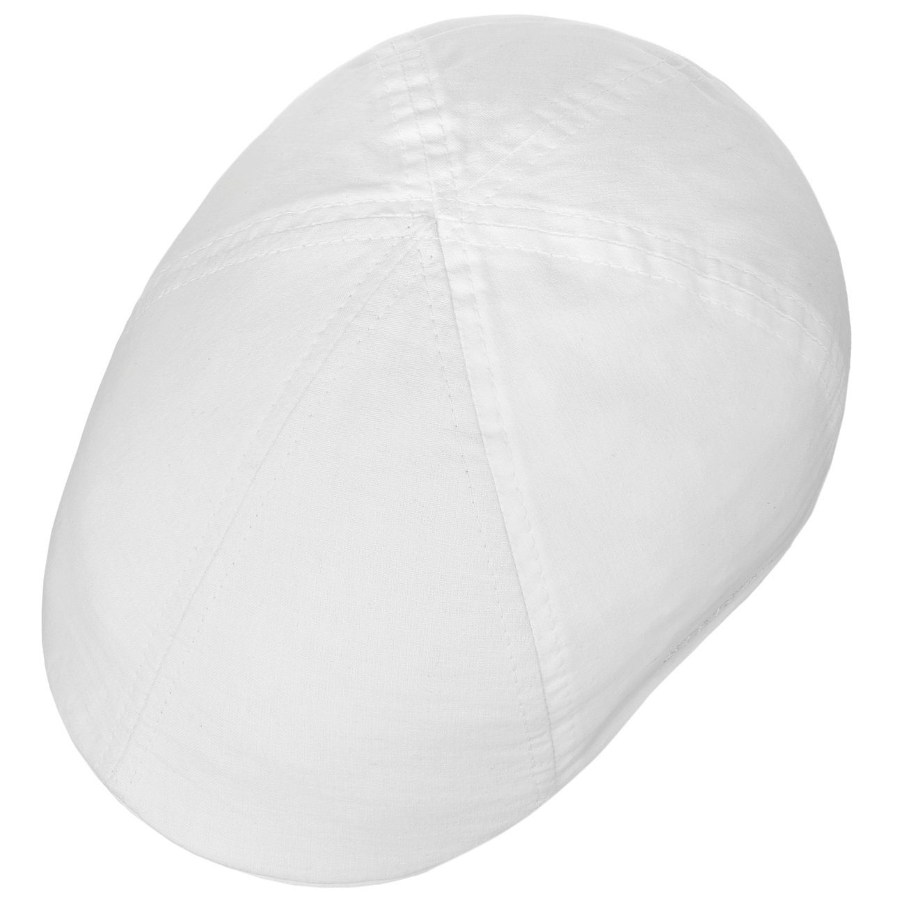 Flatcap (1-St) Schirm Cap mit Stetson Flat weiß