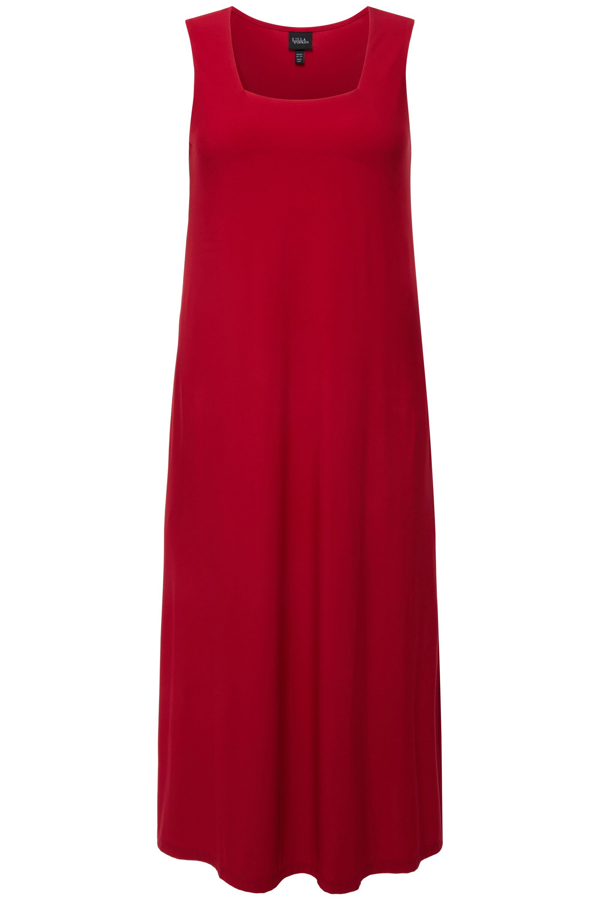 Ulla Popken Cocktailkleid Jerseykleid A-Linie Carré-Ausschnitt ärmellos günstig online kaufen