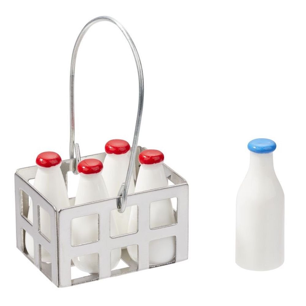 HobbyFun Dekofigur Miniatur Milch-Körbchen, 2,6x1,9x4cm