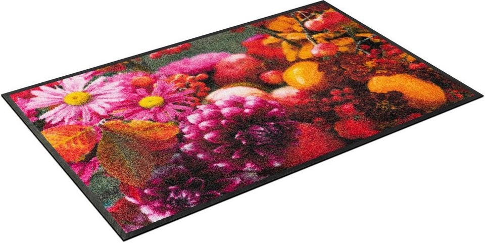 Fußmatte Florecillas, wash+dry by Kleen-Tex, rechteckig, Höhe: 7 mm,  Schmutzfangmatte, rutschhemmend, In- und Outdoor geeignet, waschbar