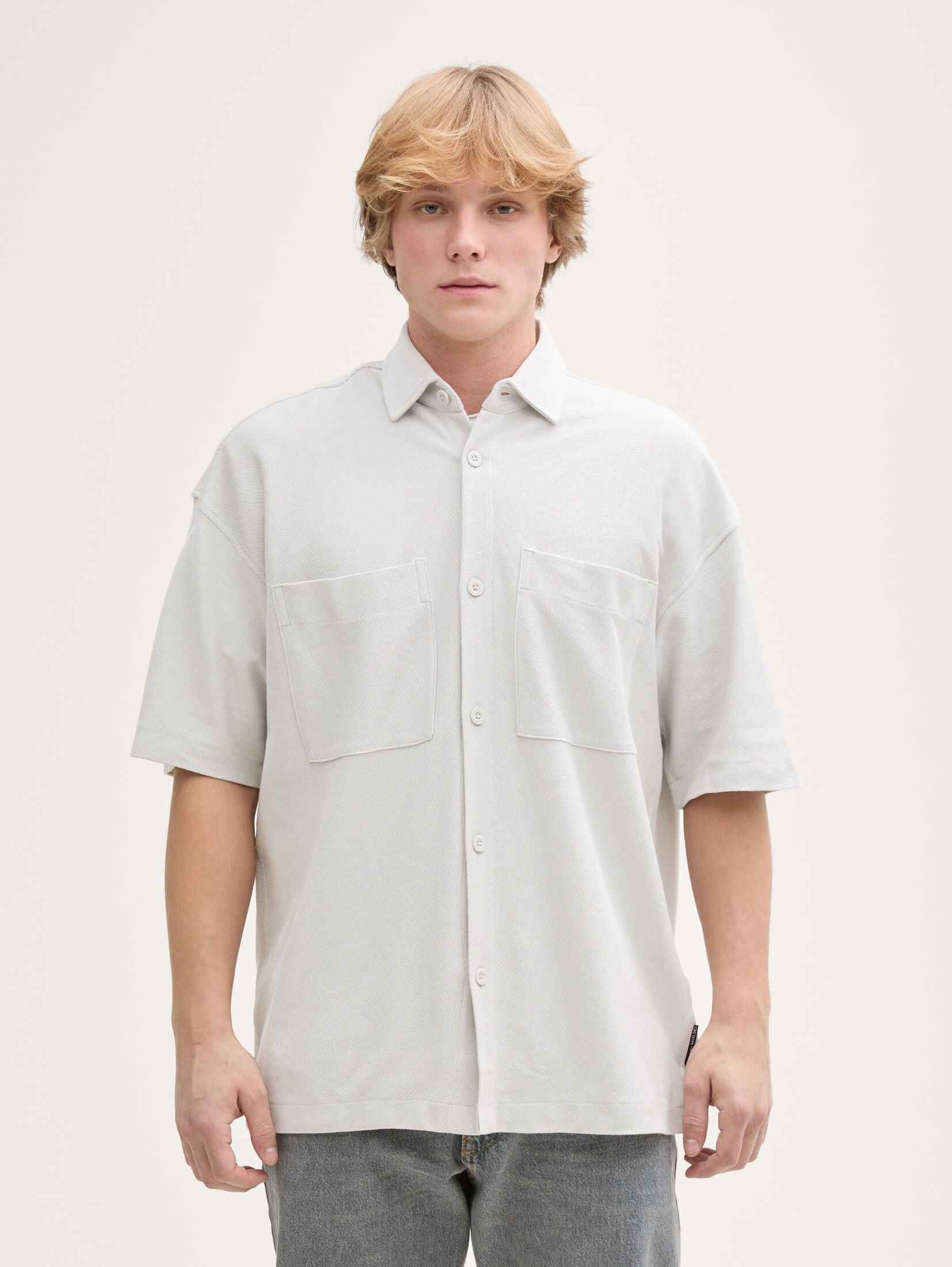 TOM TAILOR Denim Kurzarmhemd Blusen & Shirts Oversize Kurzarmhemd mit Brusttaschen