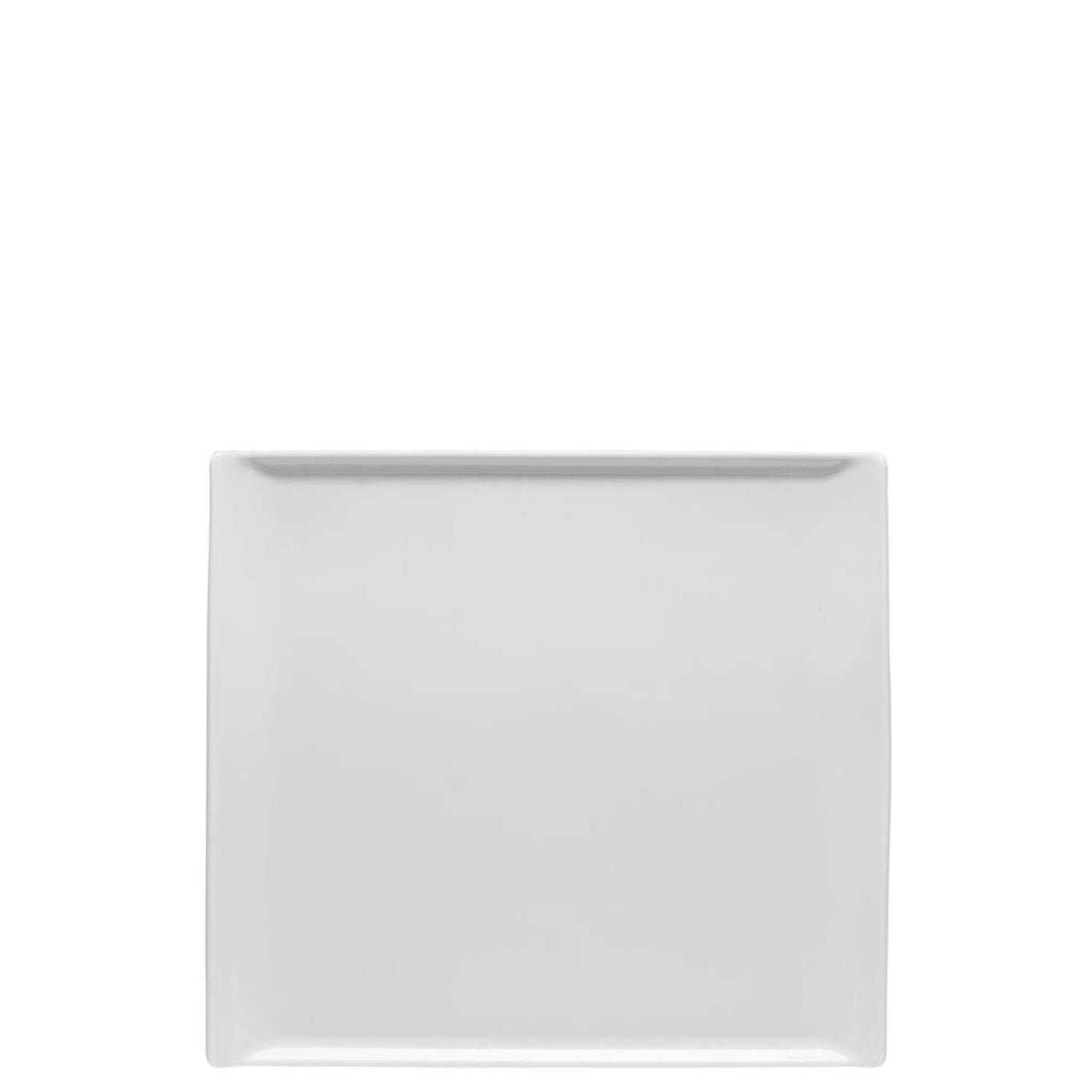 Rosenthal Servierplatte Mesh Weiß Platte 26 x 24 cm flach, Porzellan, (1-tlg)