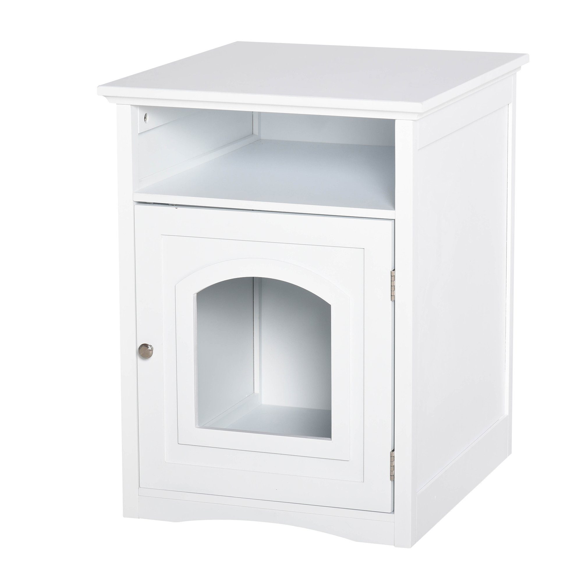 PawHut Katzentoilette 3in1 Toilettenschrank für Katzen