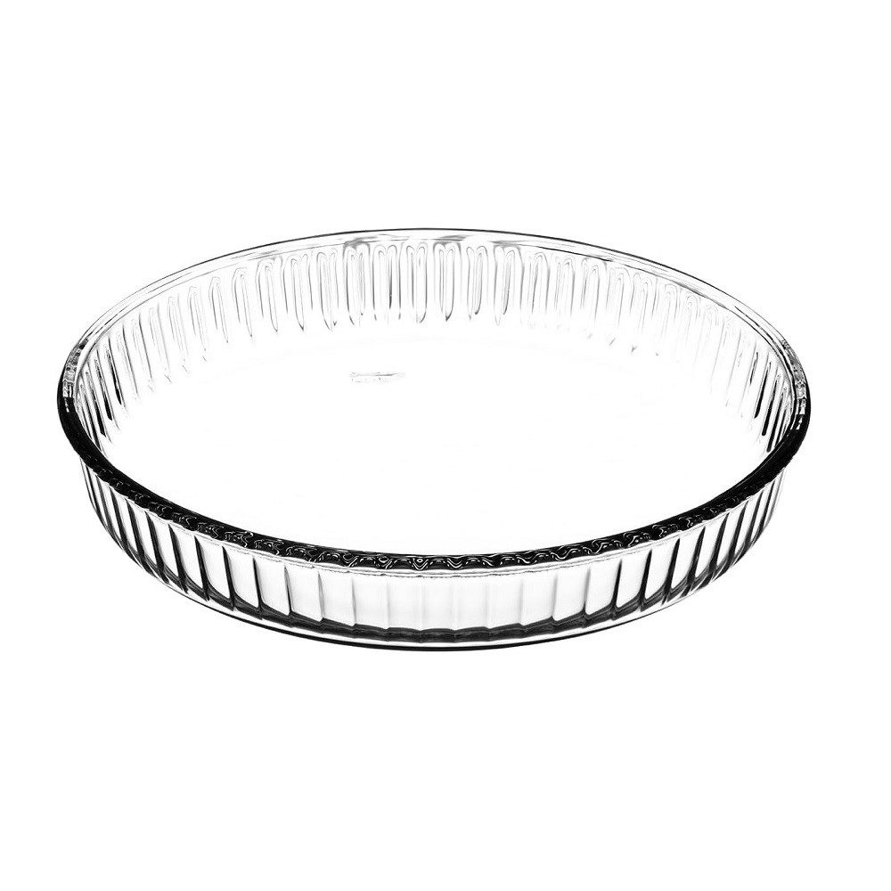 Pasabahce Auflaufform Pasabahce Borcam Auflaufform rund Ř 32 cm, Borosilikatglas