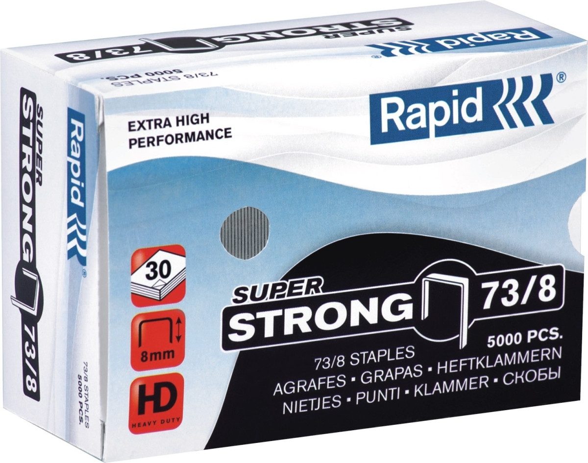 Rapid Heftklammer Heftklammern 73/8 Super Strong verzinkt VE=5000 Stück