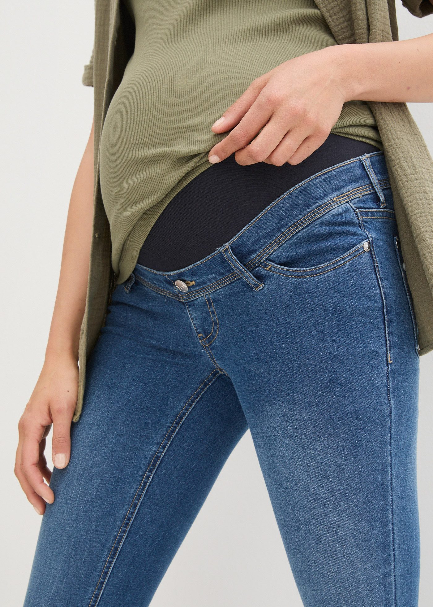 bonprix Umstandsjeans Skinny Fit, mit schmalen Beinen, mit Stretchanteil