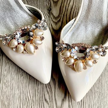 Rouemi Schuhanstecker Schuh-Clip,Hochzeit Hochzeit Schuhe feine Dekoration Schuh Blume (Zwei Schuhschnallen)