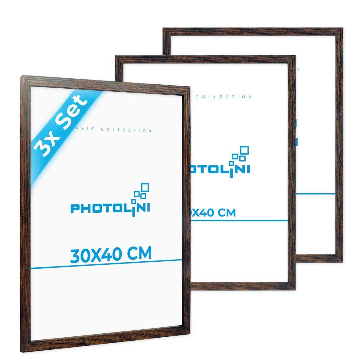 PHOTOLINI Bilderrahmen 3er Set, stabiles MDF-Holz, günstig online kaufen