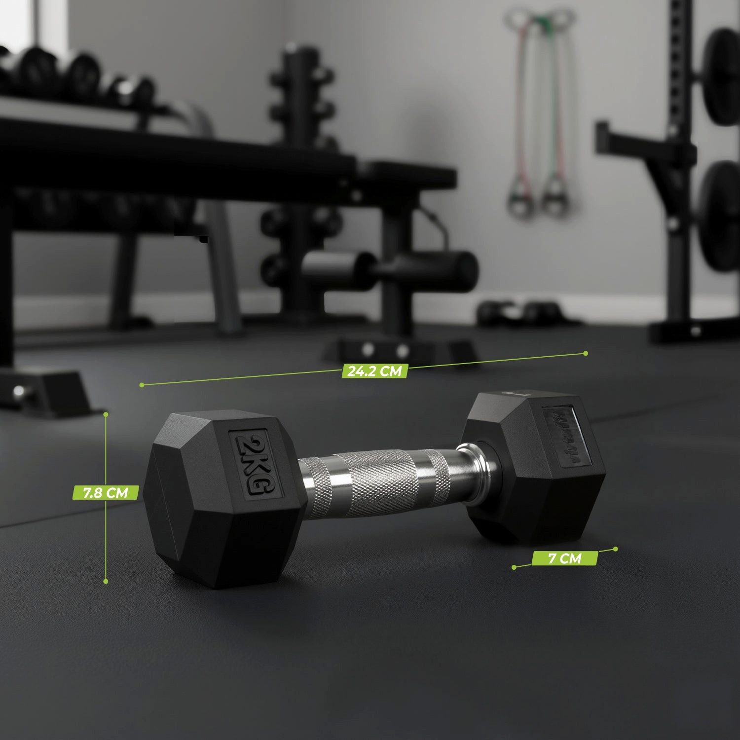 VirtuFit Kompakthantel VirtuFit Hexa Kurzhantel Pro Set 2 x 2 kg