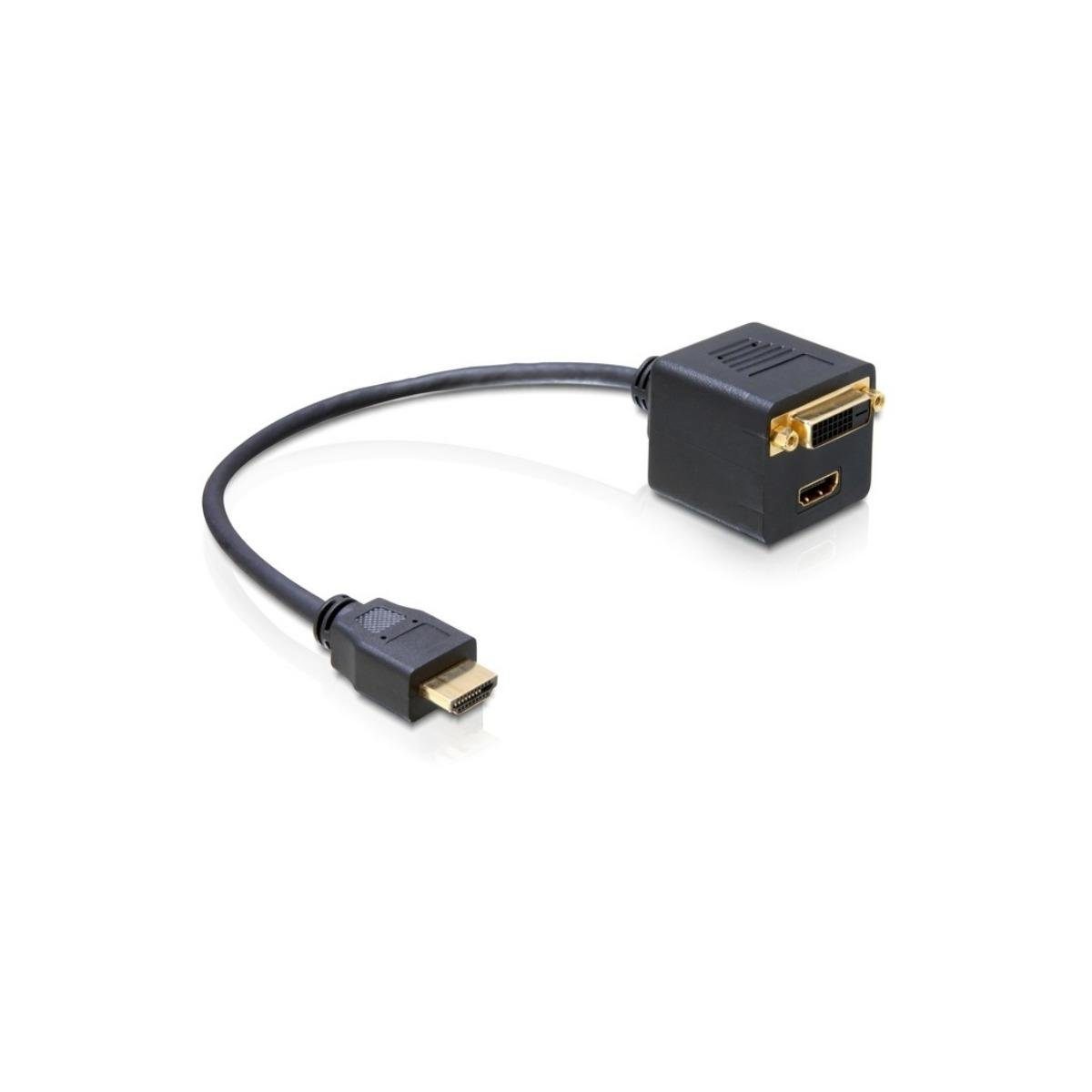 Delock 65054 - Adapter - HDMI-Stecker zu HDMI und DVI25-Buchse Computer-Kabel, HDMI, HDMI (20,00 cm)