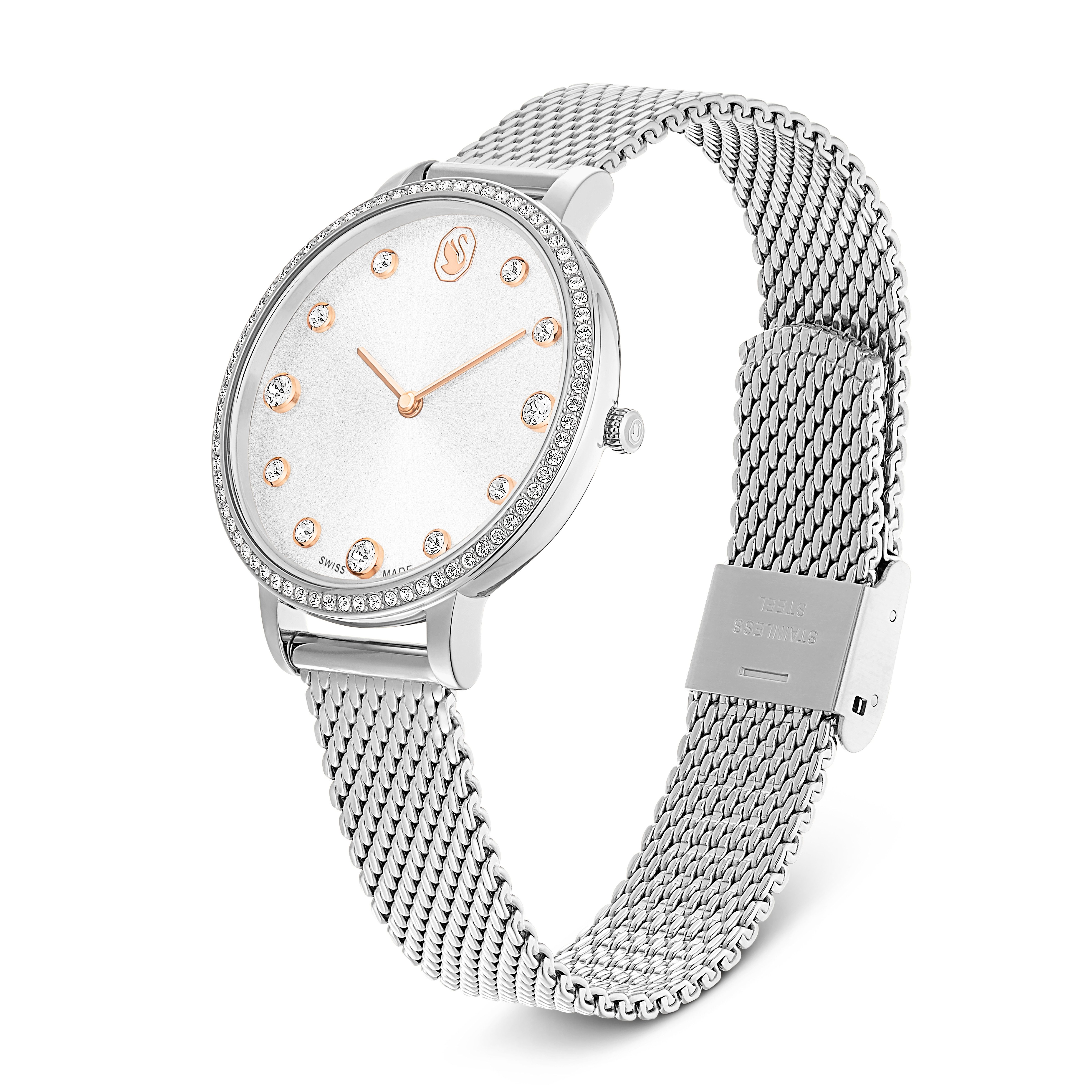 Swarovski Quarzuhr CLARICA 5740971, Armbanduhr, Damenuhr, Swiss Made, Edelstahlarmband, analog