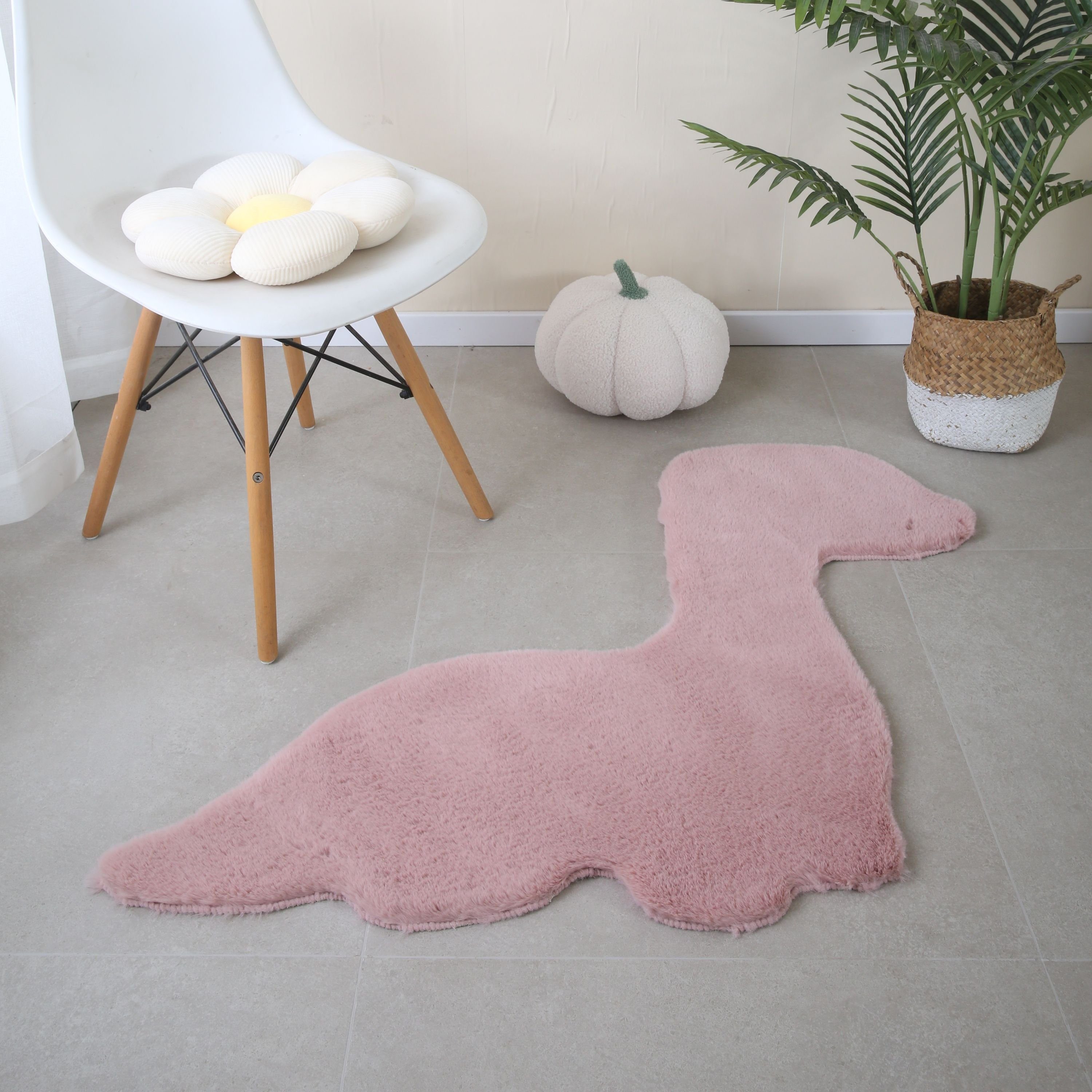 Teppich Dino, Teppium, Läufer, Höhe: 25 mm, Teppich Kinderzimmer, Babyzimmer Rose