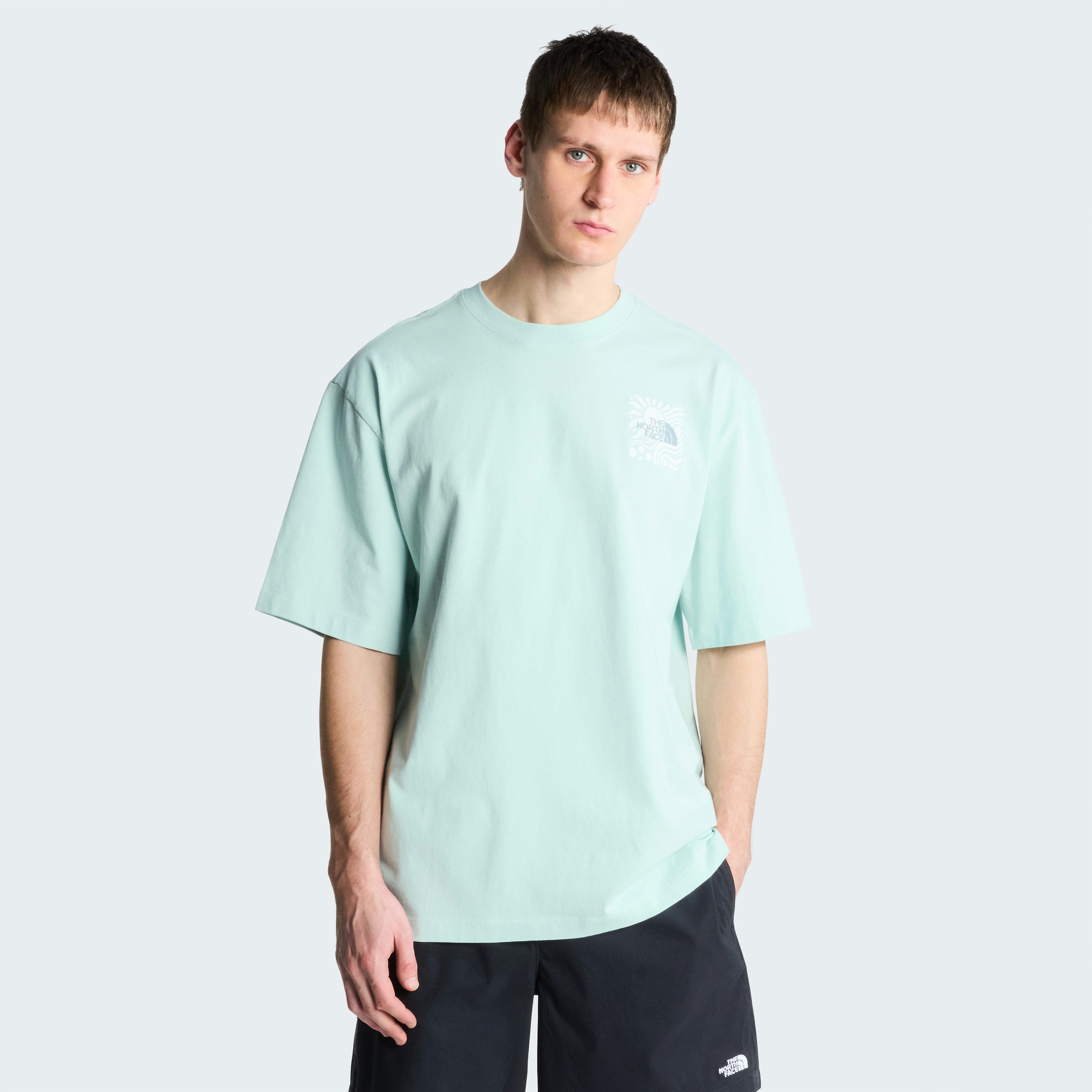 The North Face T-Shirt M SUN OVERSIZE SHORT SLEEVE TEE-GRAPHIC sportlicher Stil, Kurzarm, für sportliche Aktivitäten und Freizeit