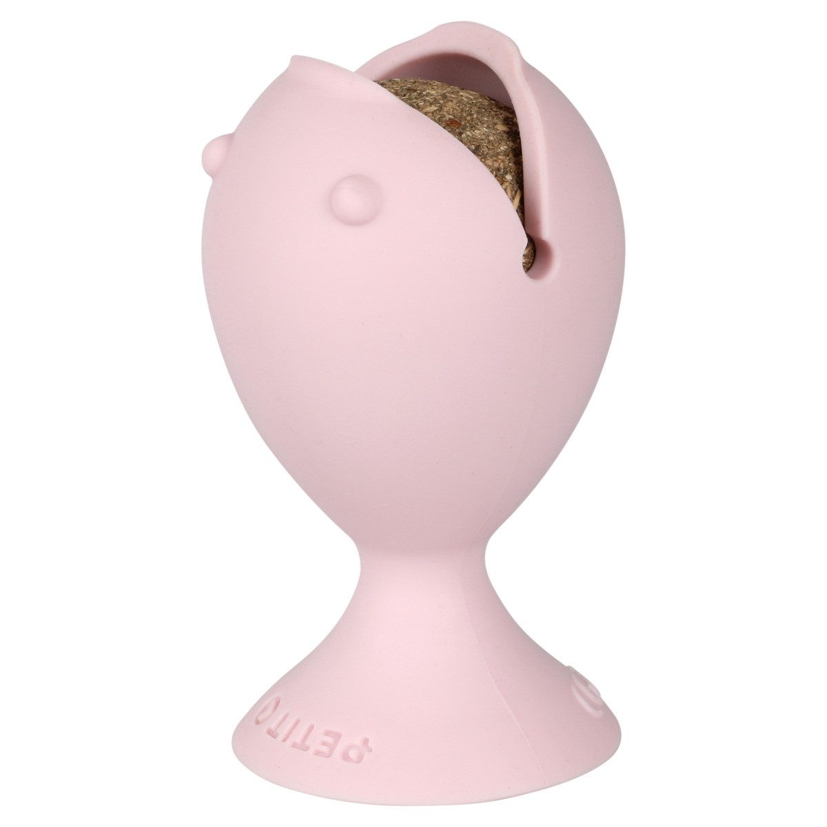 DUVO+ Tier-Beschäftigungsspielzeug Petit Puffi Knabberspielzeug mit Katzenminzeball rosa