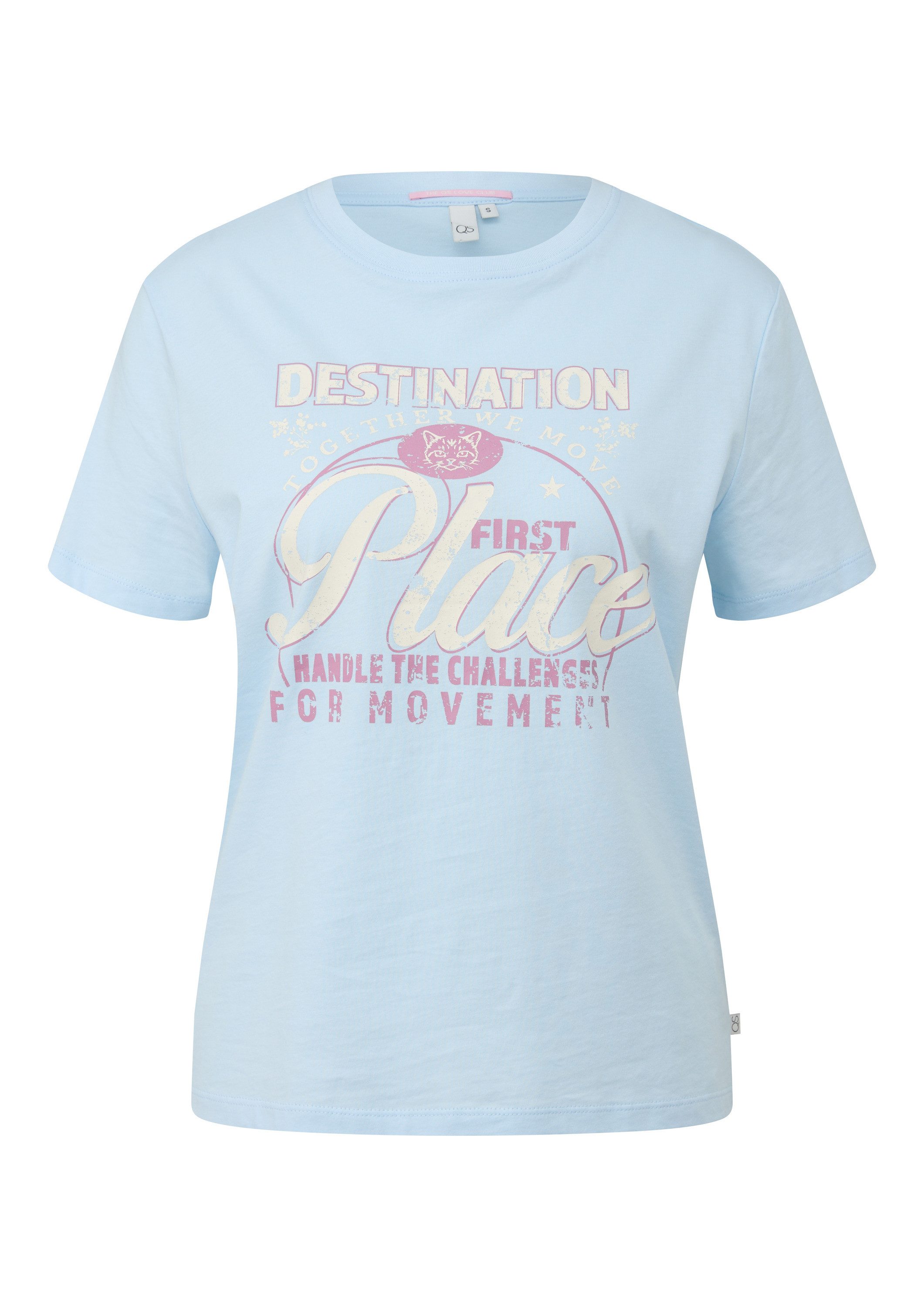 QS Kurzarmshirt T-Shirt T-Shirt mit Frontprint günstig online kaufen