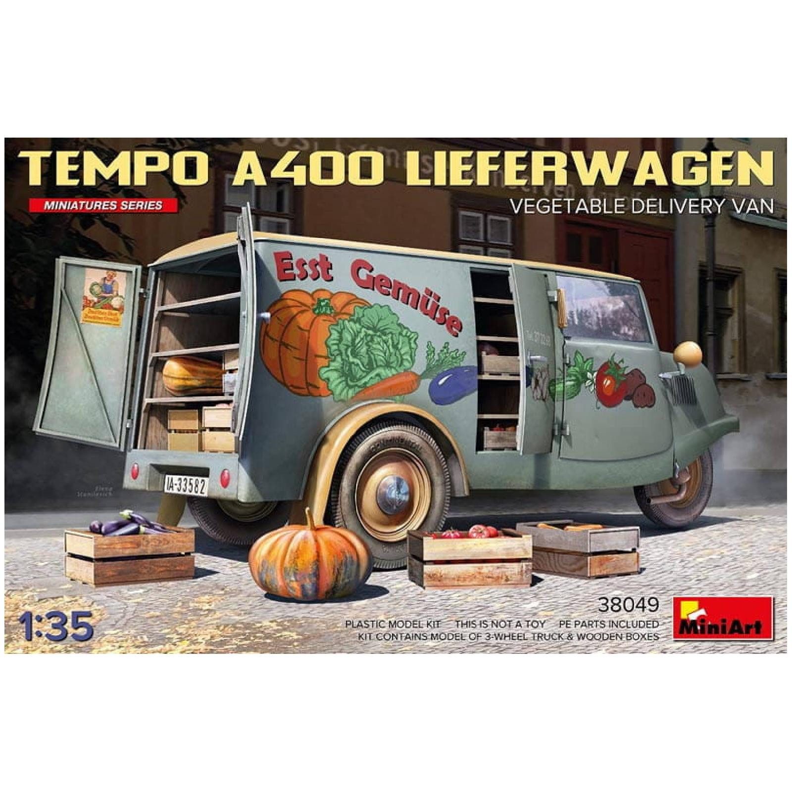 MiniArt Modellbausatz Tempo A400 Lieferwagen. Vegetable Delivery Van, Maßstab 1:35
