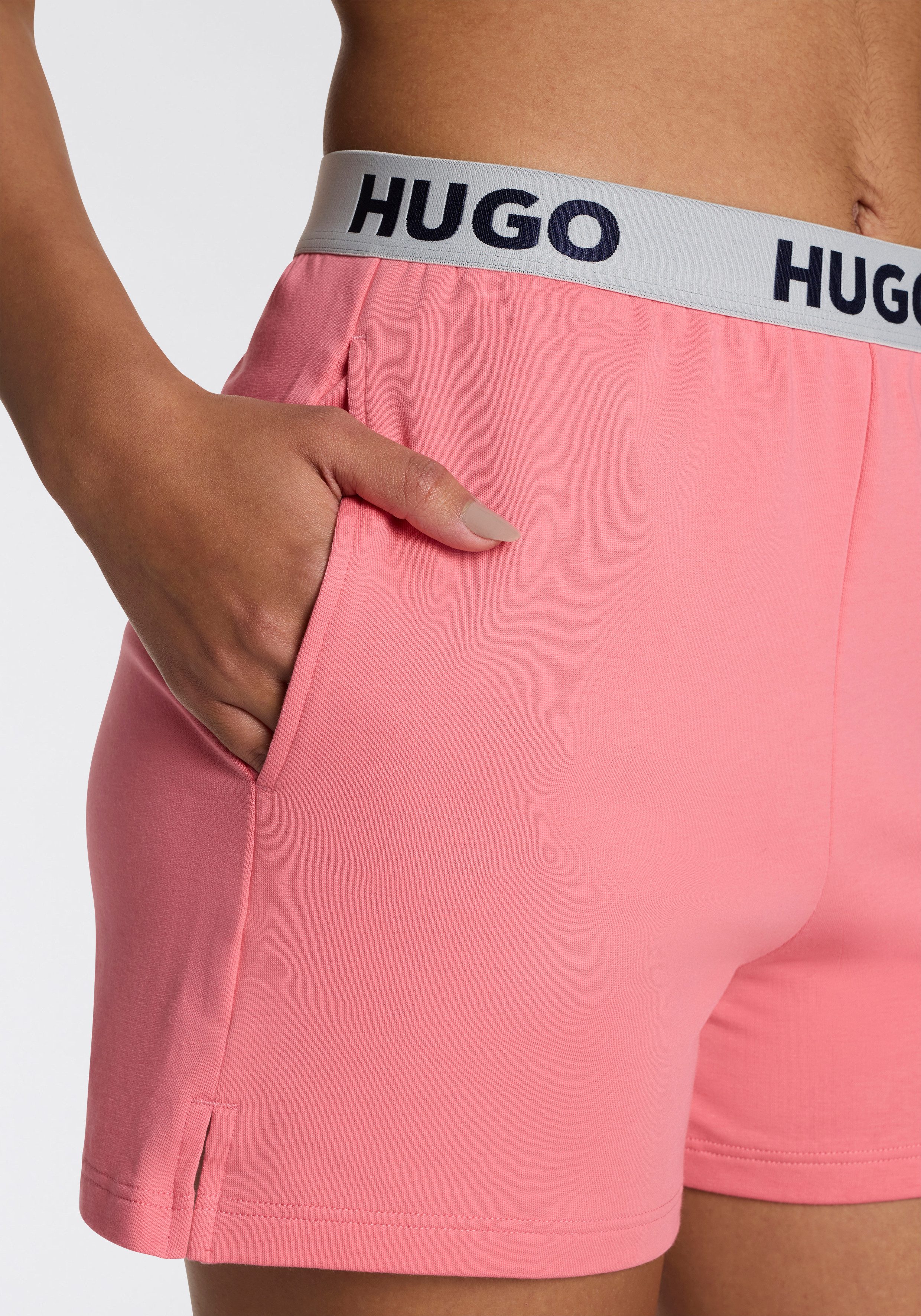 HUGO Pyjamahose SPORTY LOGO_SHORTS mit elastischem Bund