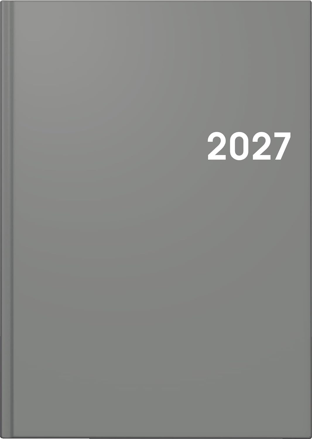 BRUNNEN Buchkalender BRUNNEN Buchkalender Mod. 795 2027, A5, Kunststoff, grau