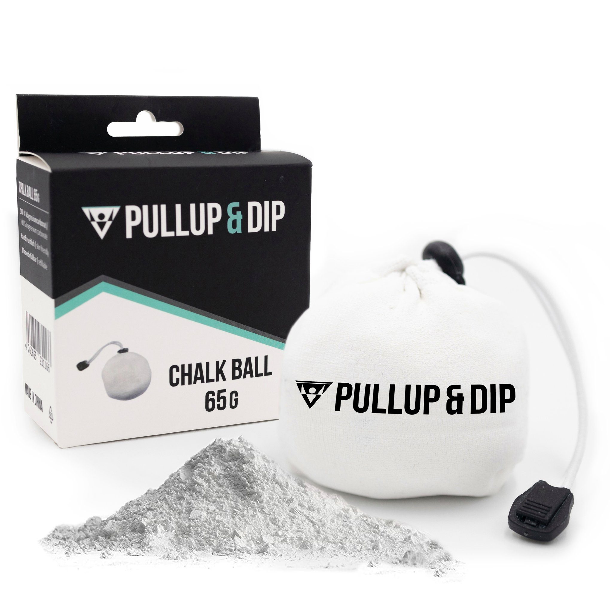 Ball Dip Kletterkreide für wiederbefüllbar. Gramm (1-tlg) Griffkraft & Chalk 65 Pullup mehr Chalkbag