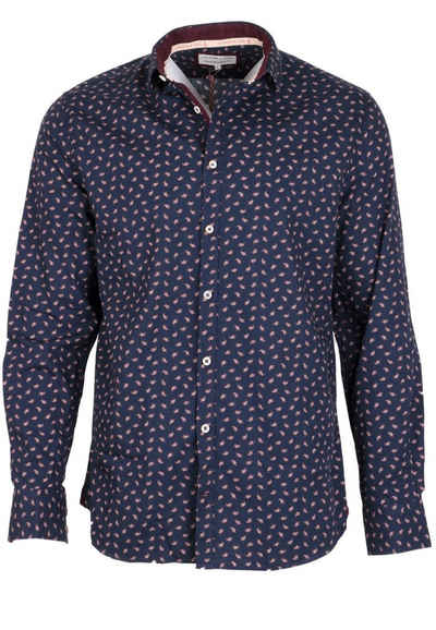 colours & sons Langarmhemd Colours & Sons Hemd casual fit Paisley - navy (1-tlg)
