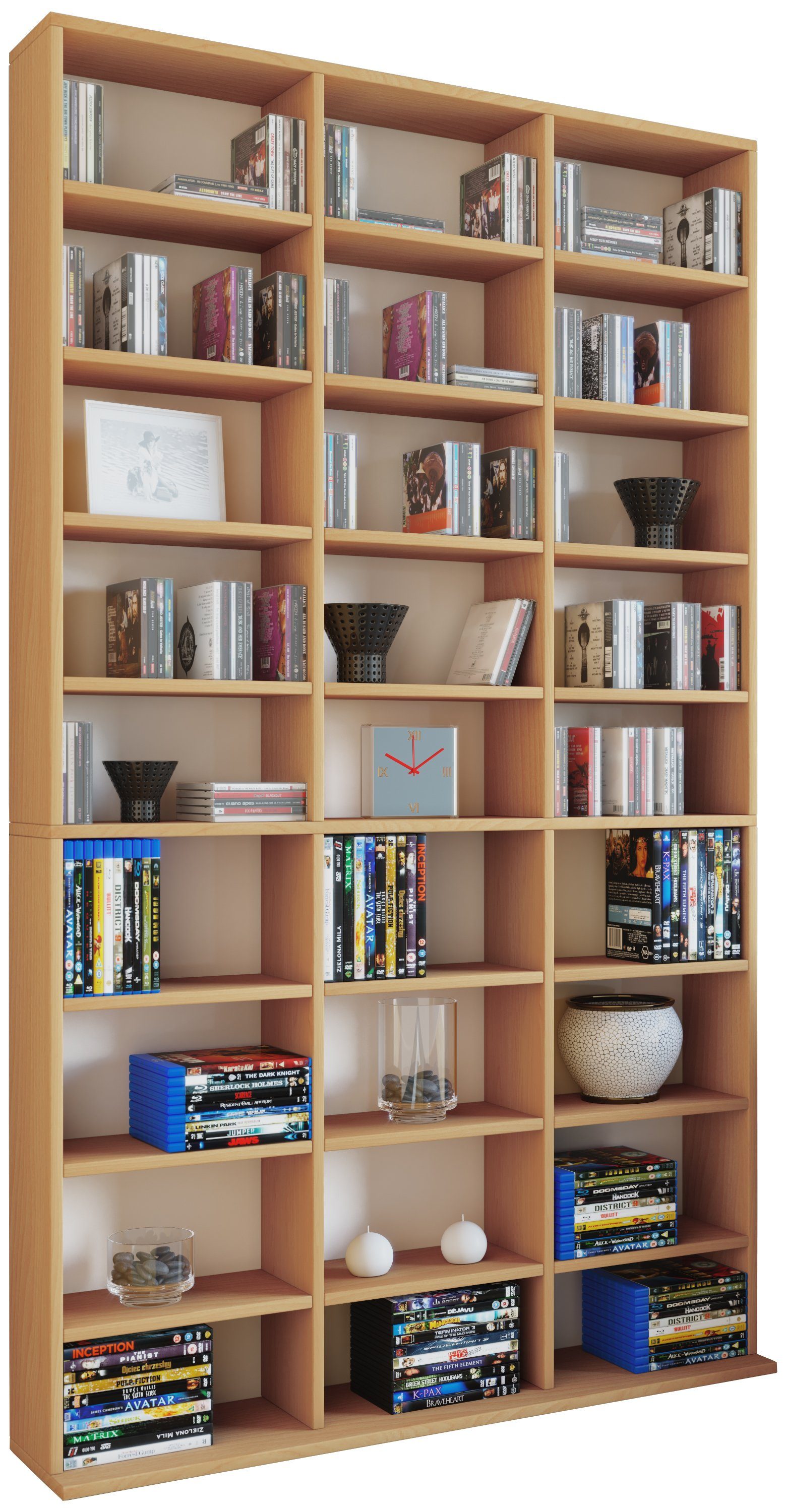 VCM Standregal Holz CD DVD Standregal Bücherregal Regal Megosa XL günstig online kaufen