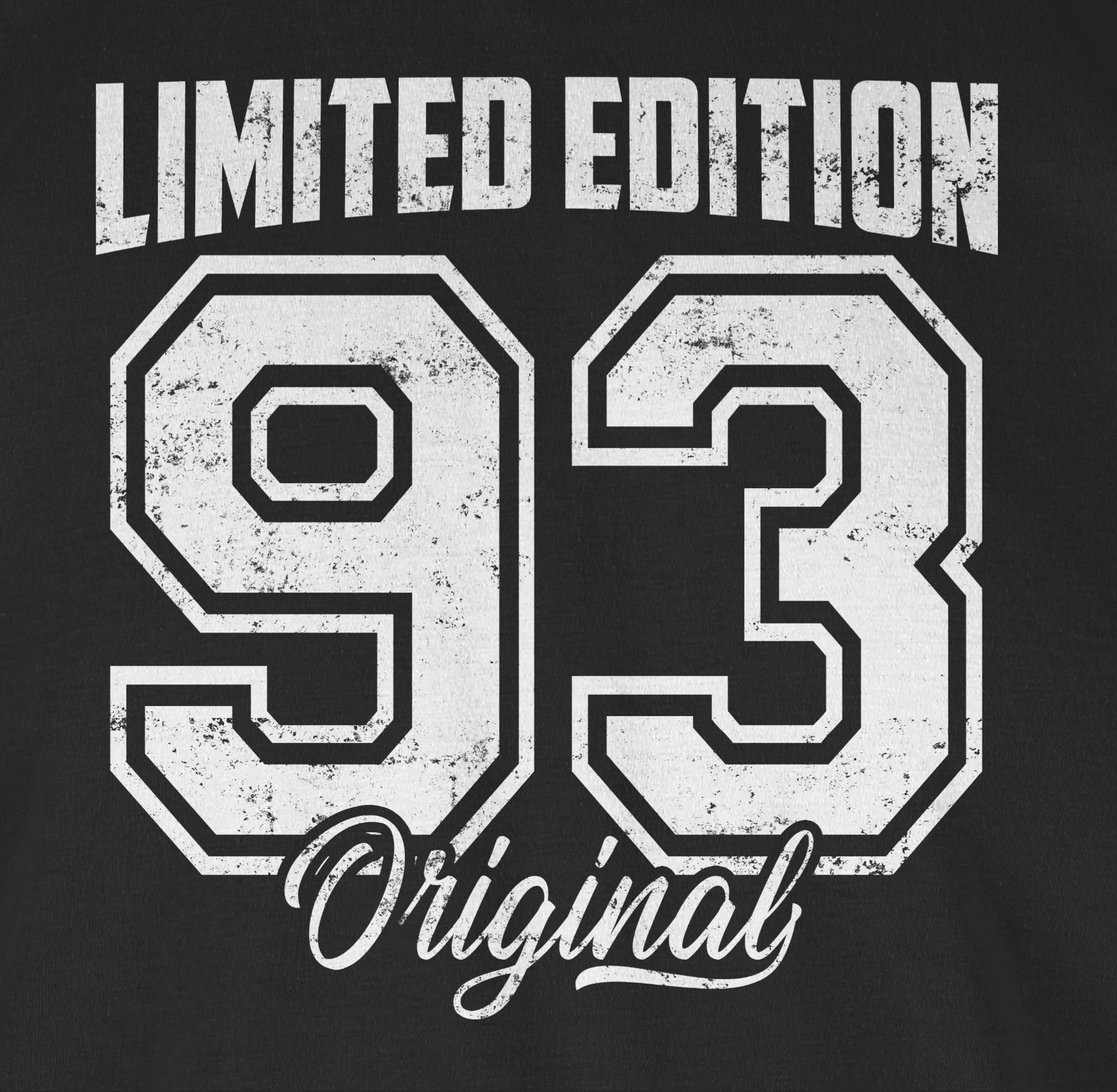 30. T-Shirt Dreißigster Schwarz 1993 Original Vintage Weiß 01 Shirtracer Limited Geburtstag Edition