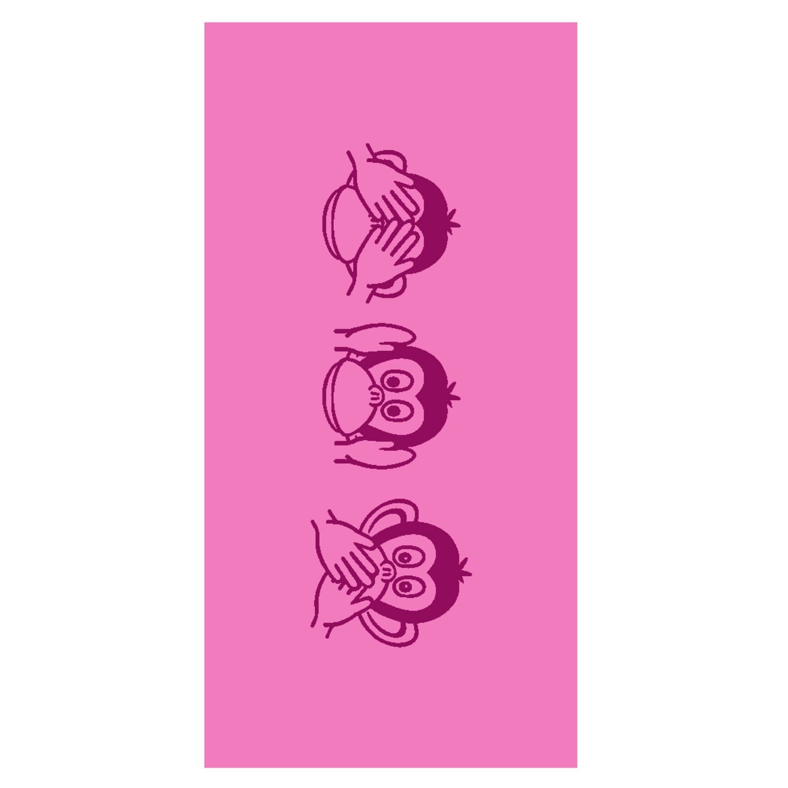Depotex Strandtuch Monkey Pink, Jacquard-Walkfrottee (1-St), Strandlaken, Badetuch, Handtuch