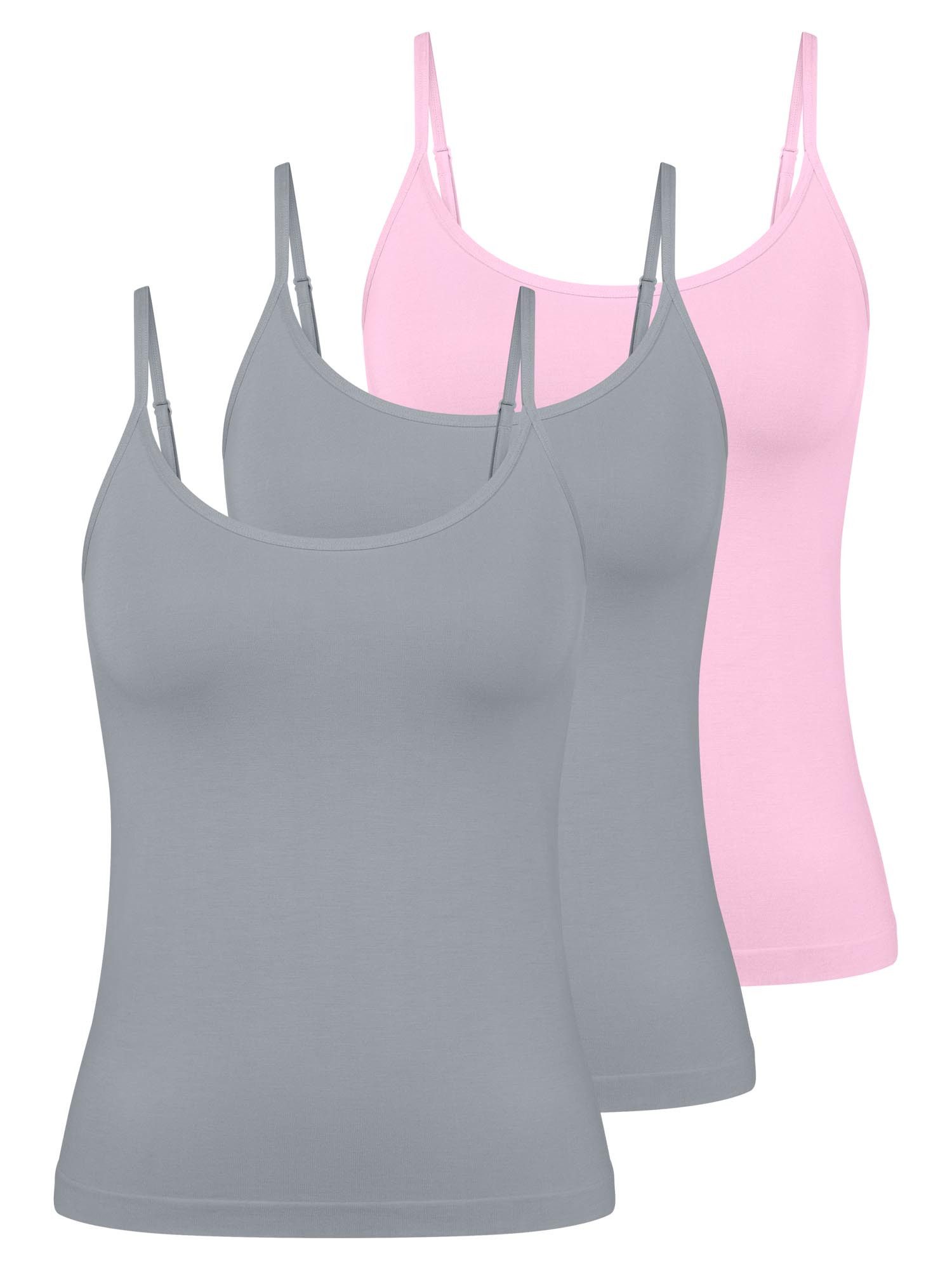 sloggi Unterhemd 3er Pack GO Sense (Spar-Set, 3-St) Spaghetti Top - Nahtlos