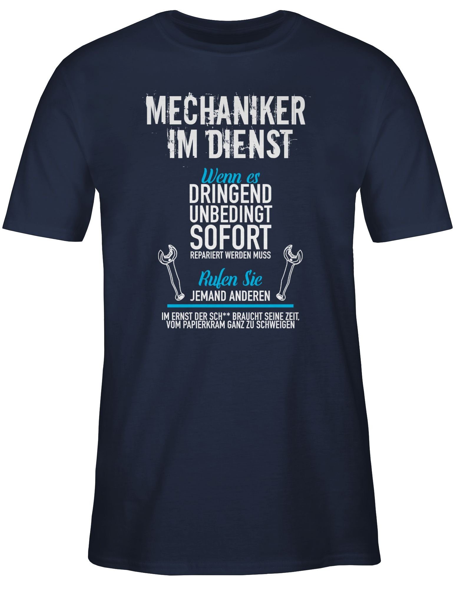 Shirtracer T-Shirt Navy Mechaniker Dienst Geschenke 3 Handwerker im Blau
