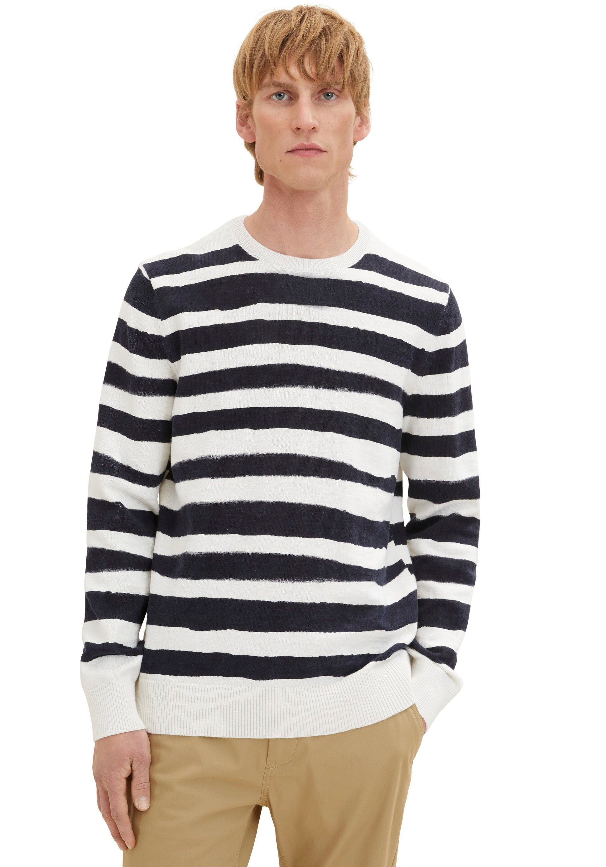 TOM TAILOR Strickpullover navy water