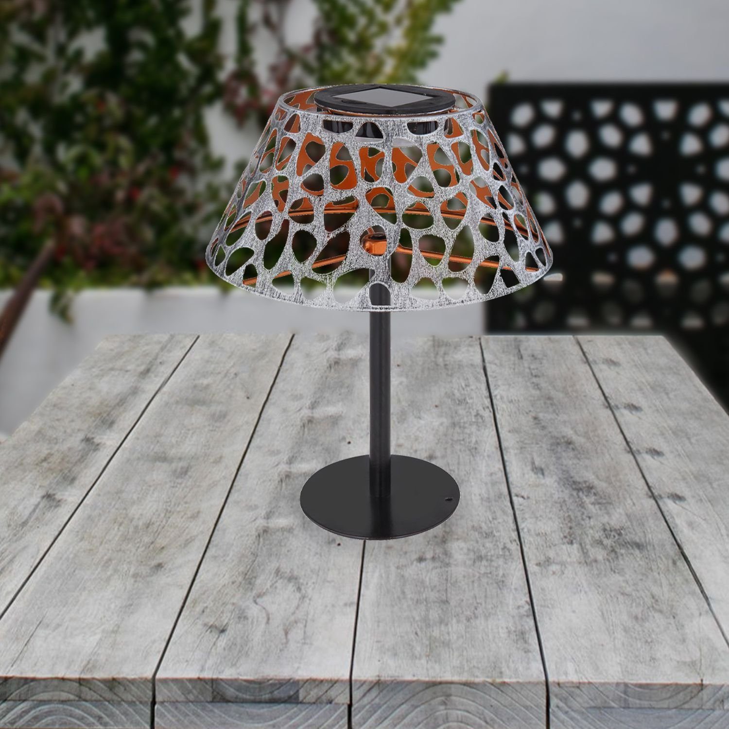 LED Solarleuchte Solarleuchte Garten Metallschirm Solarlampe Außen Außenleuchte Solar